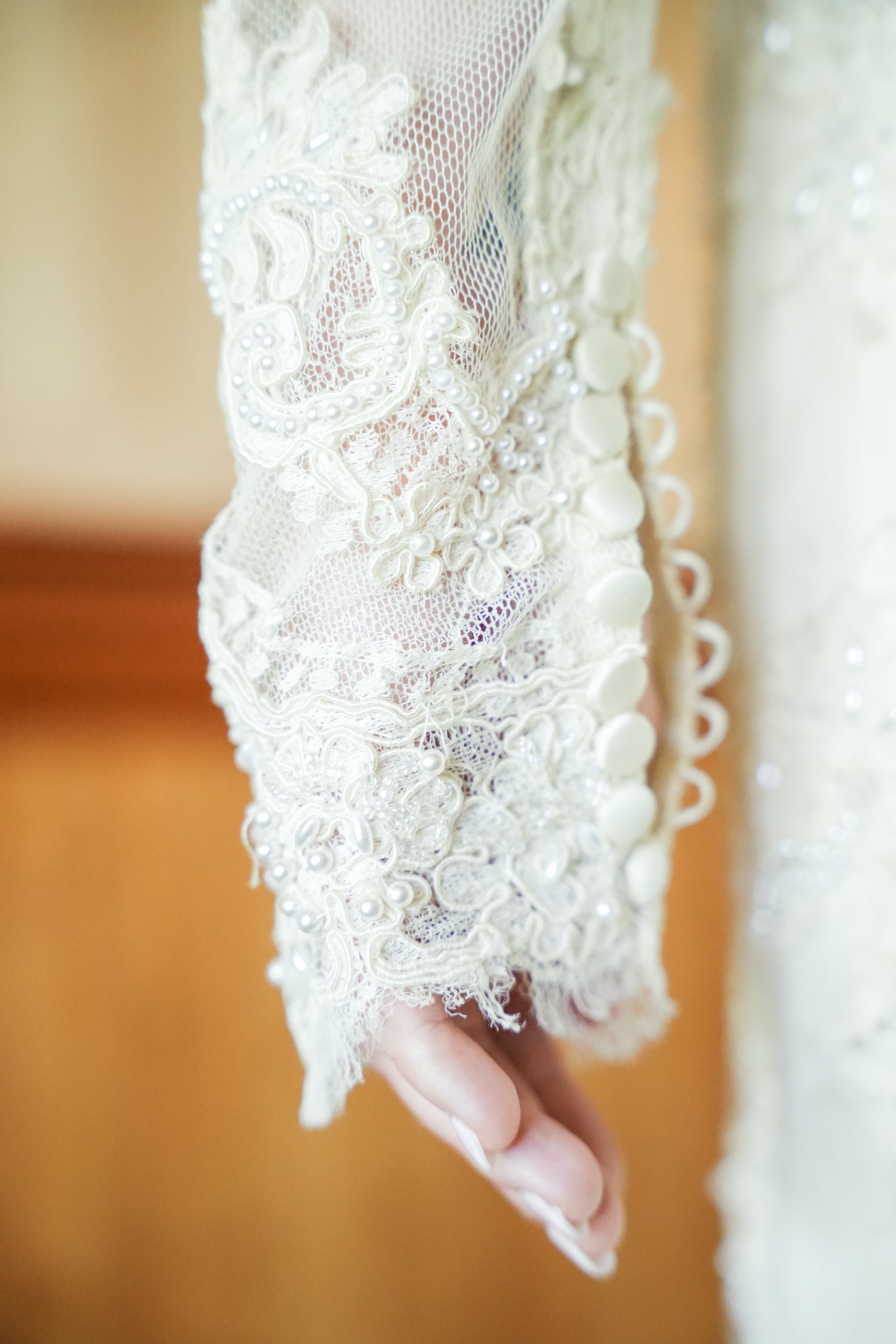 1990s Full Beaded Wedding Dress