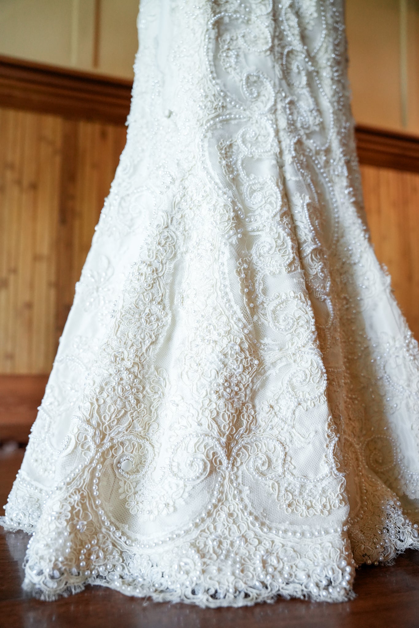 1990s Full Beaded Wedding Dress