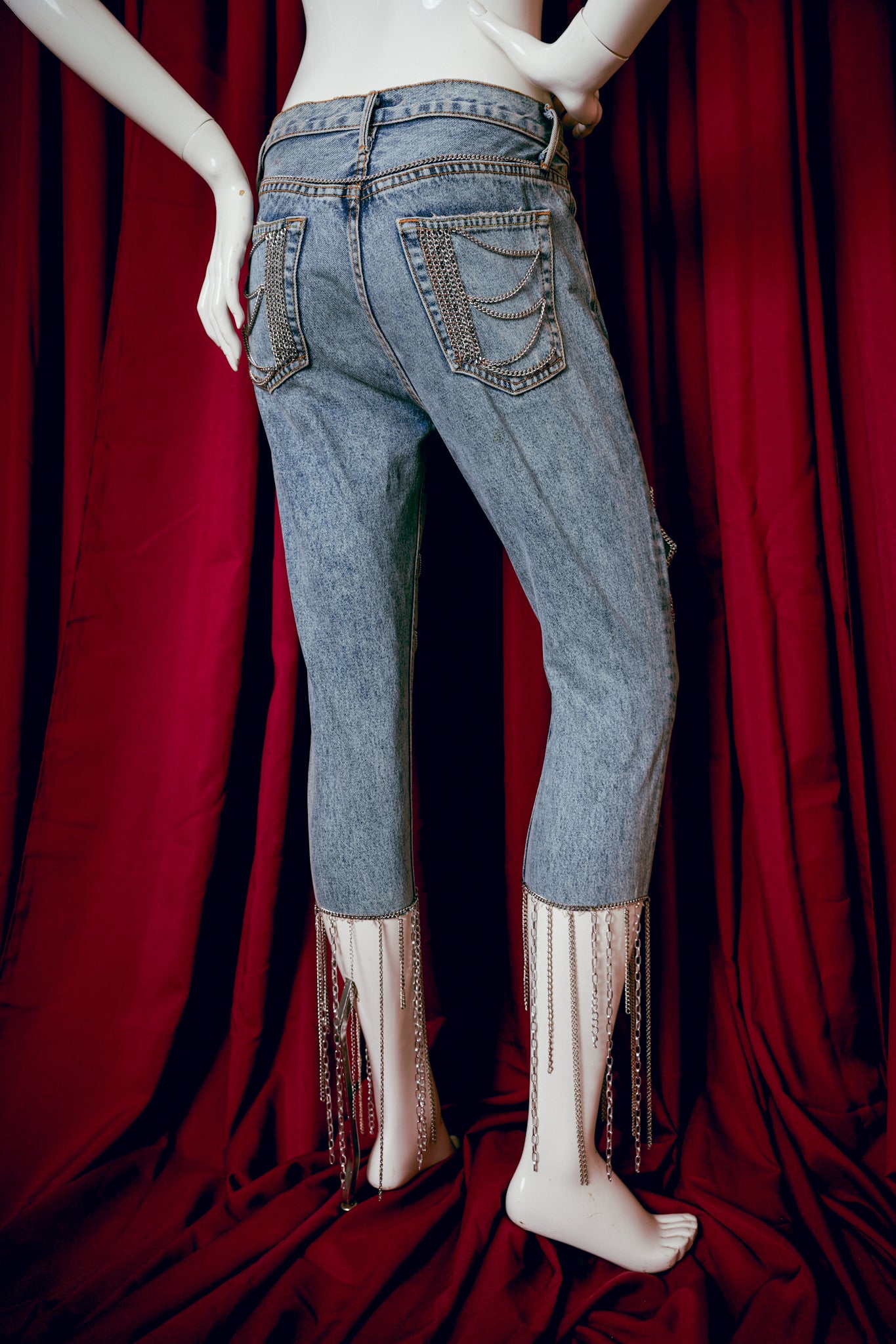 Wearable Art Chain Link Jeans