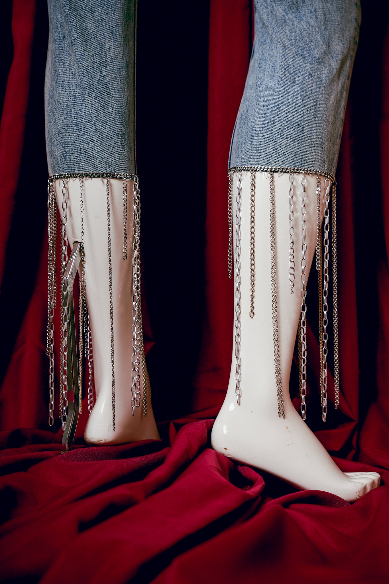 Wearable Art Chain Link Jeans
