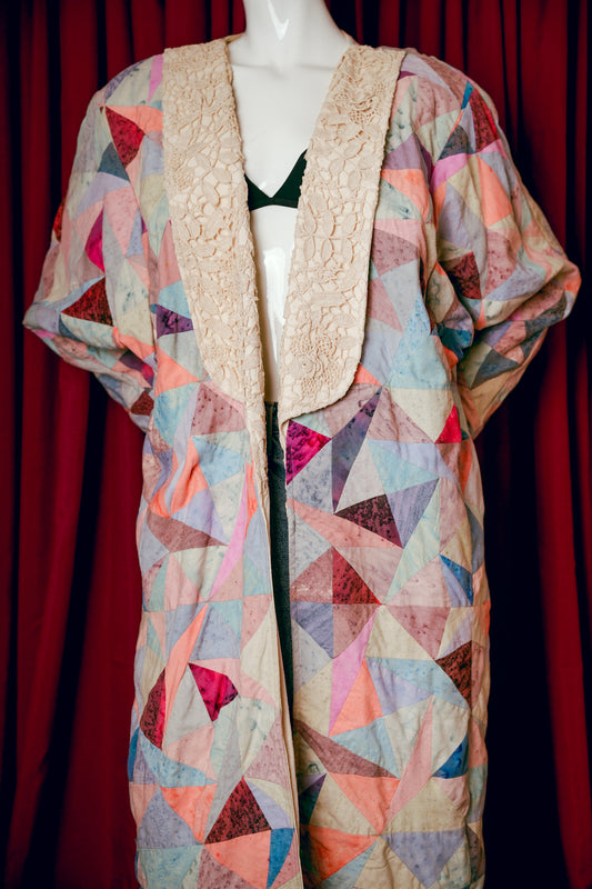 1990s Quilted Epic Lapel Coat