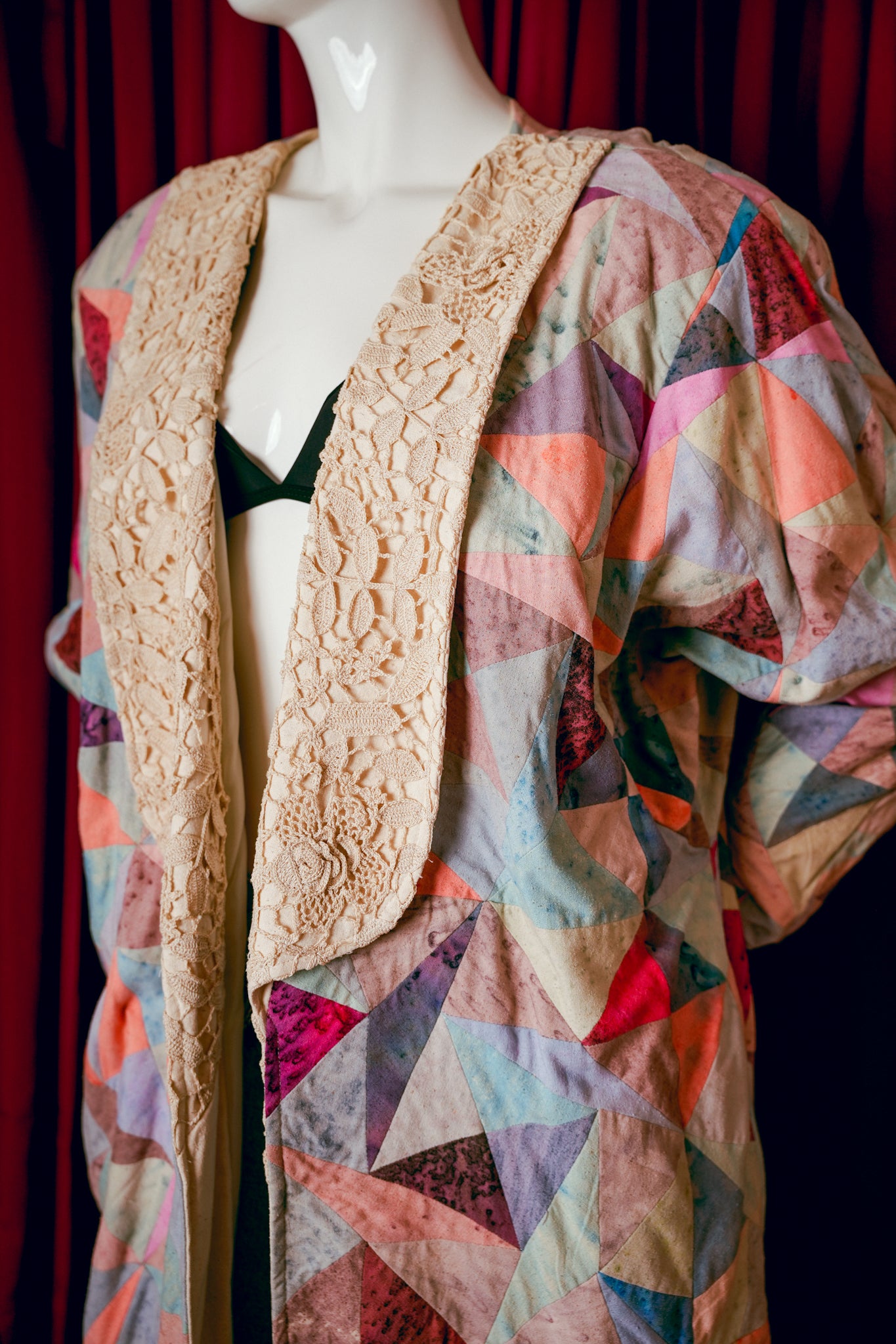 1990s Quilted Epic Lapel Coat
