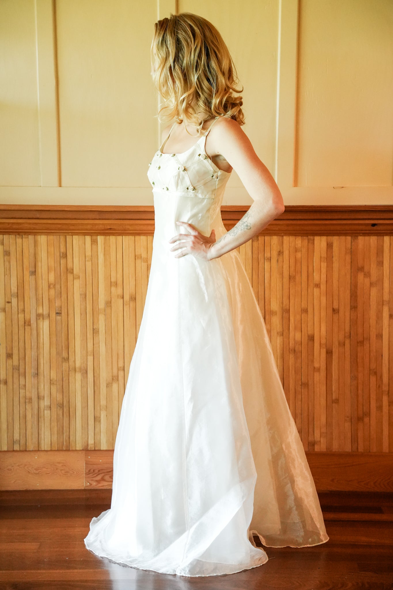 1960's Cross Rosette Bridal Gown