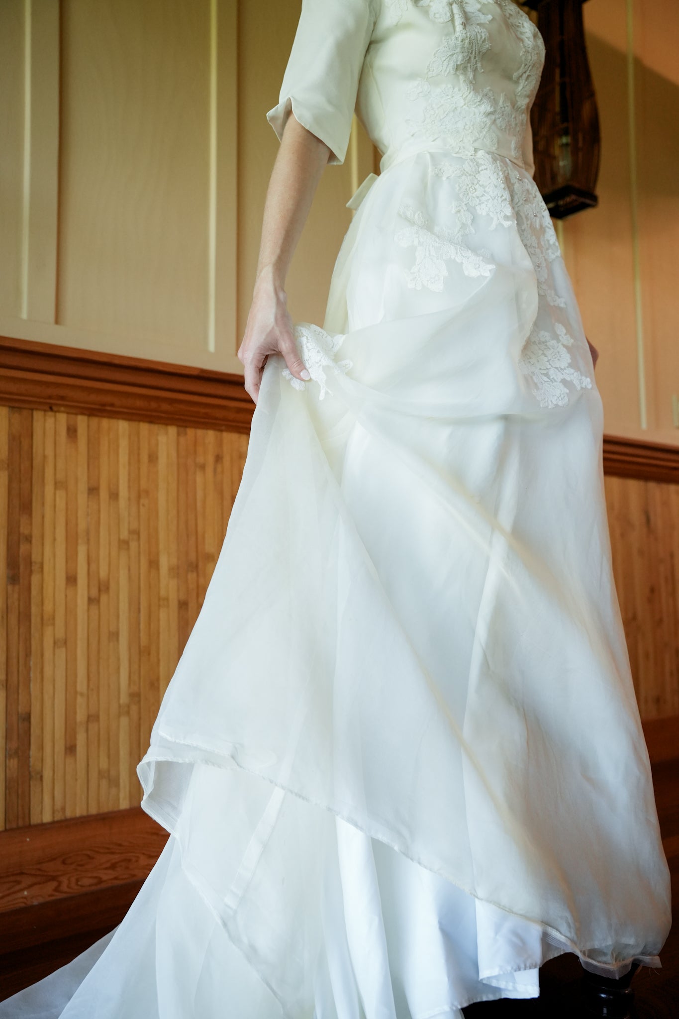 Delicate Lace Wedding Gown