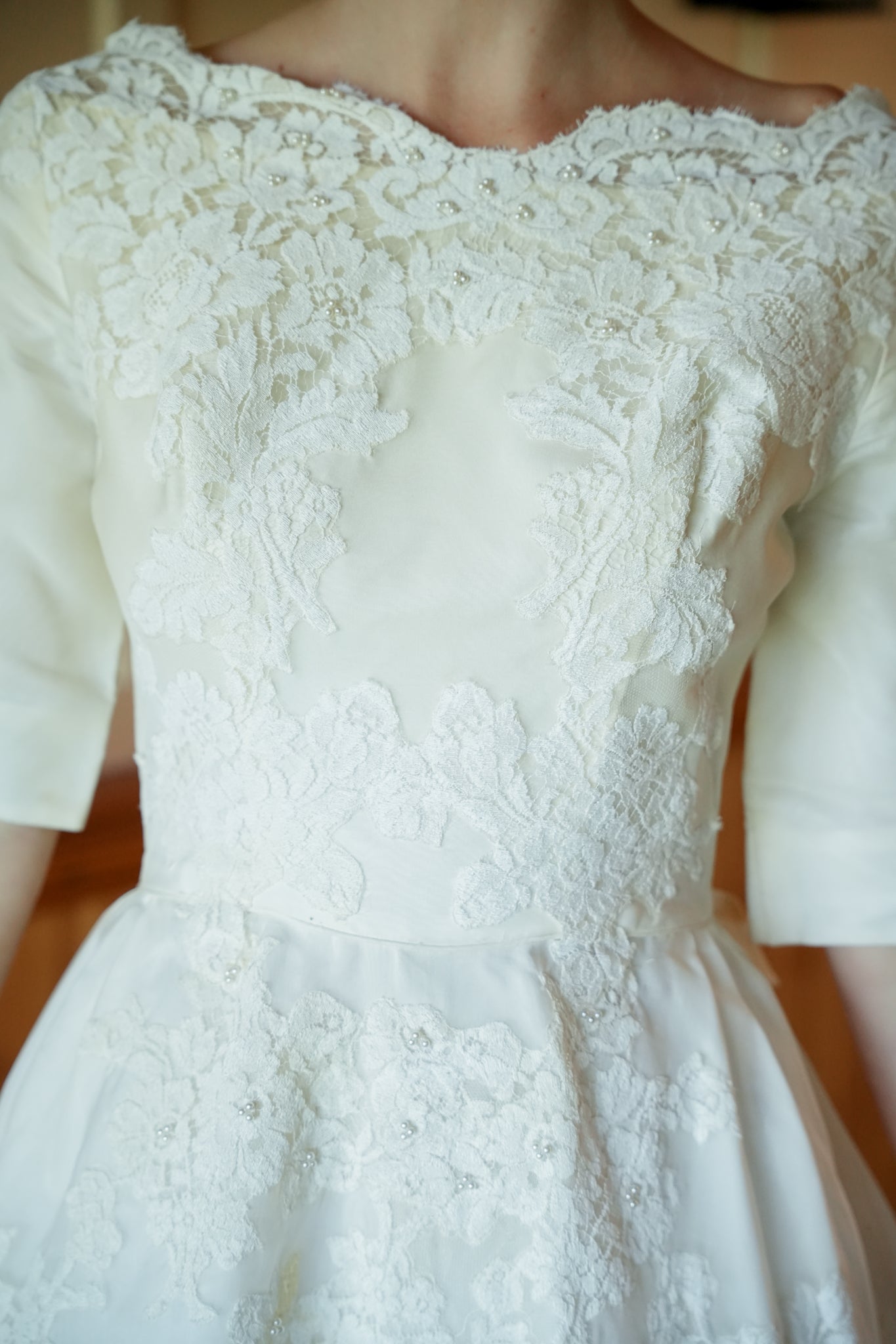 Delicate Lace Wedding Gown