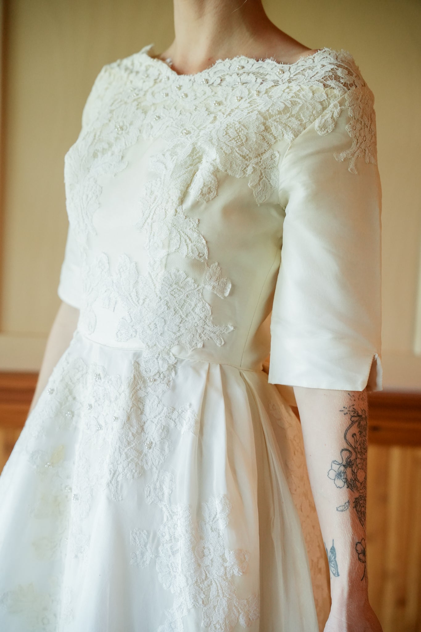 Delicate Lace Wedding Gown