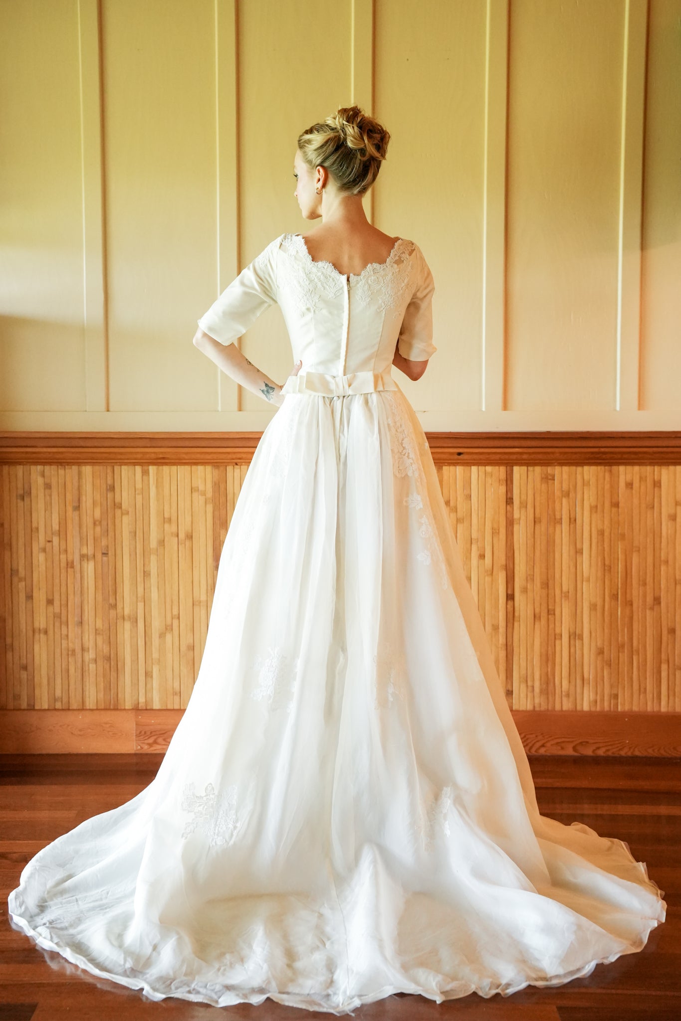 Delicate Lace Wedding Gown