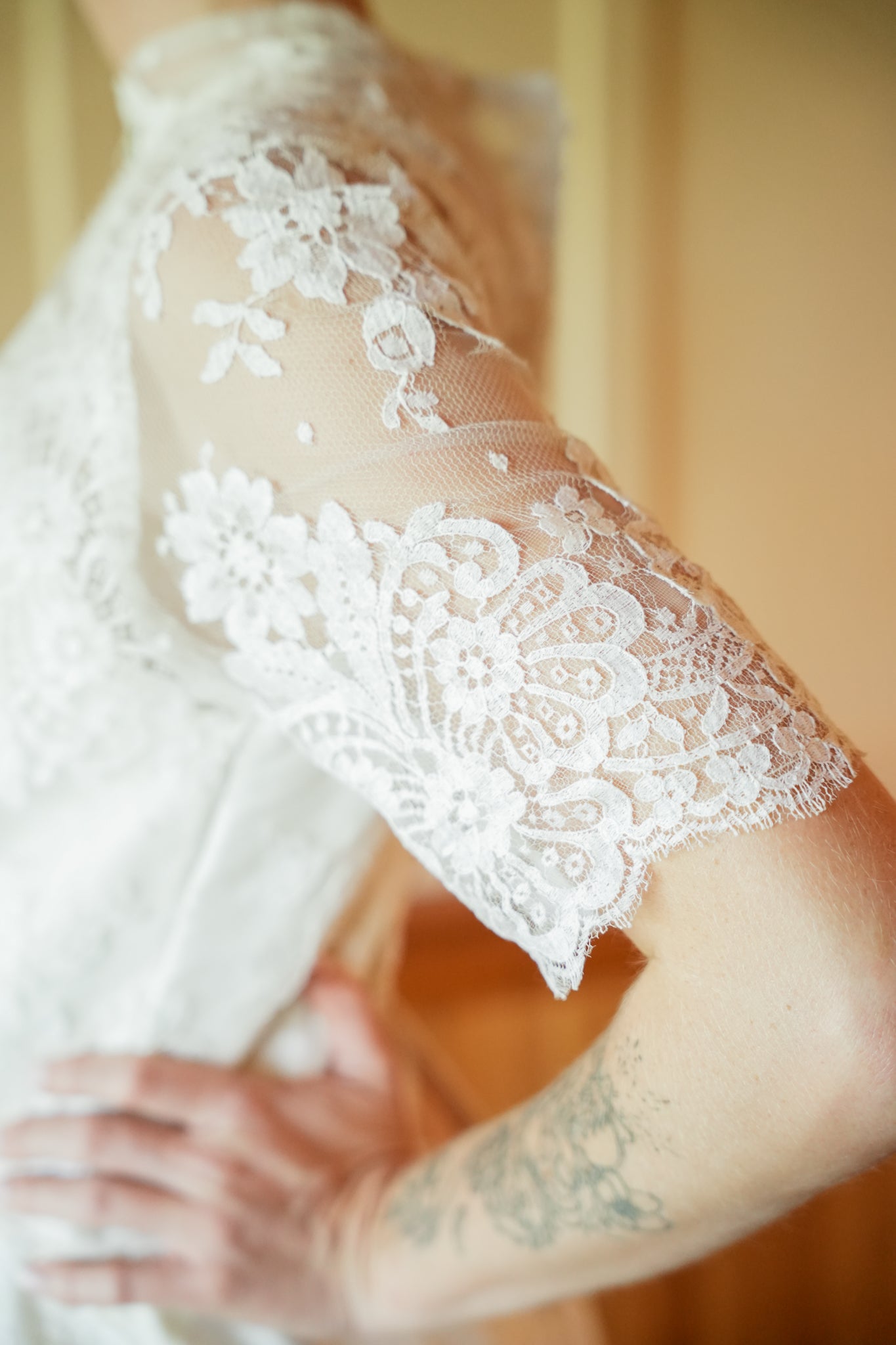 Lace Sleeved Bridal Gown