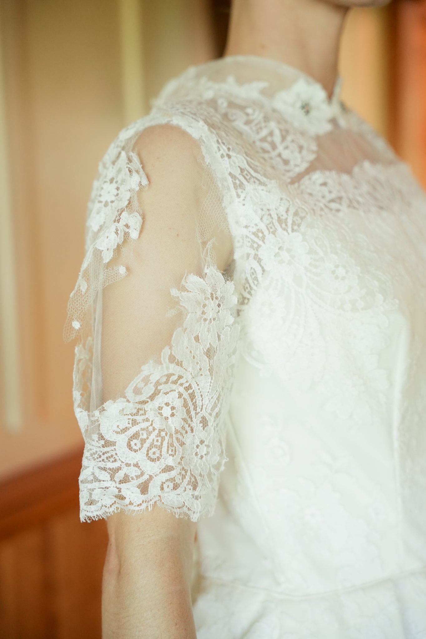 Lace Sleeved Bridal Gown
