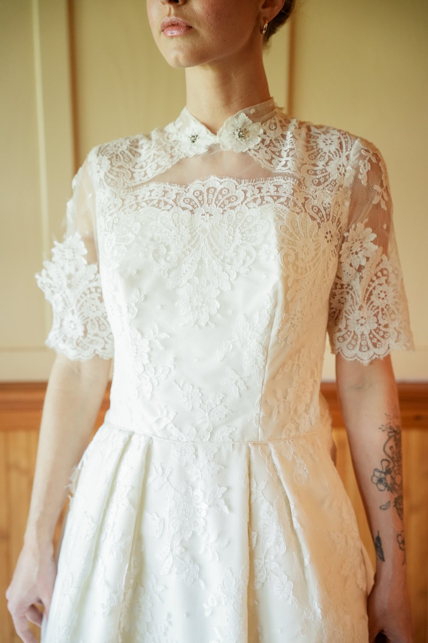 Lace Sleeved Bridal Gown
