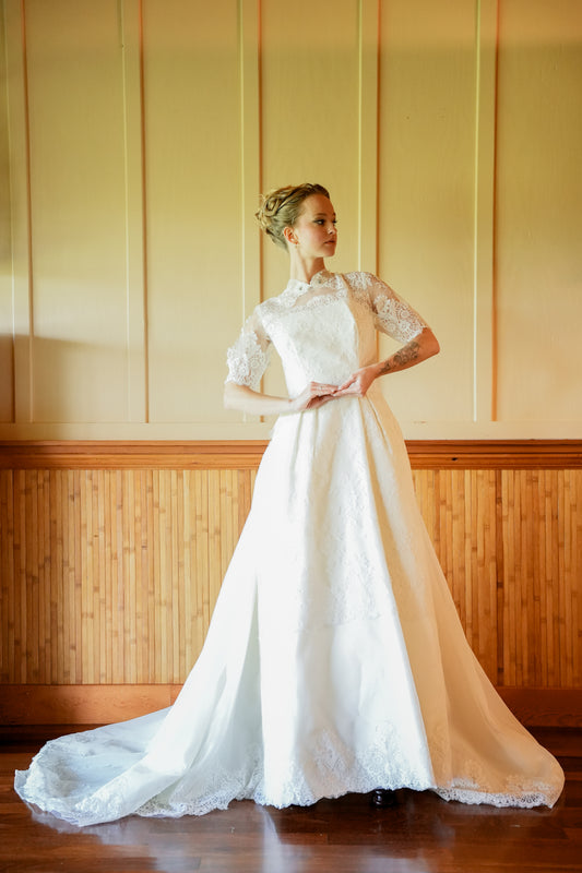 Lace Sleeved Bridal Gown