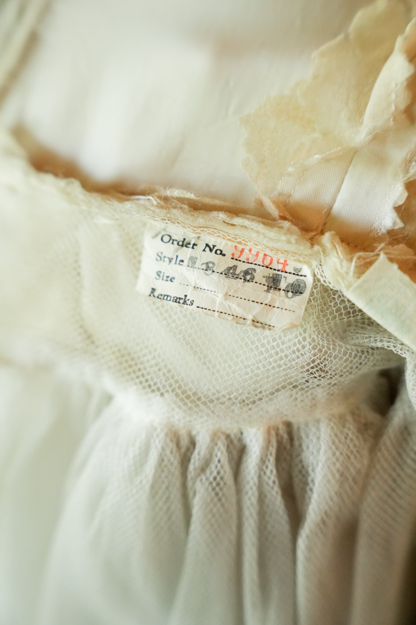 Vintage Edwardian Layered Wedding Gown