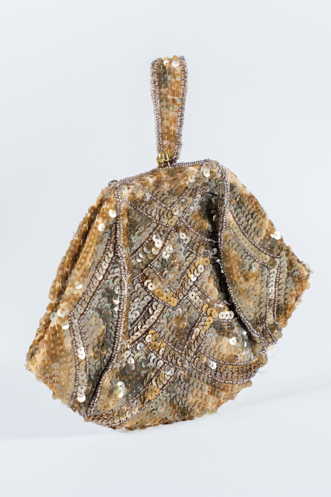 Vintage Belgian Bronze Sequin Clutch