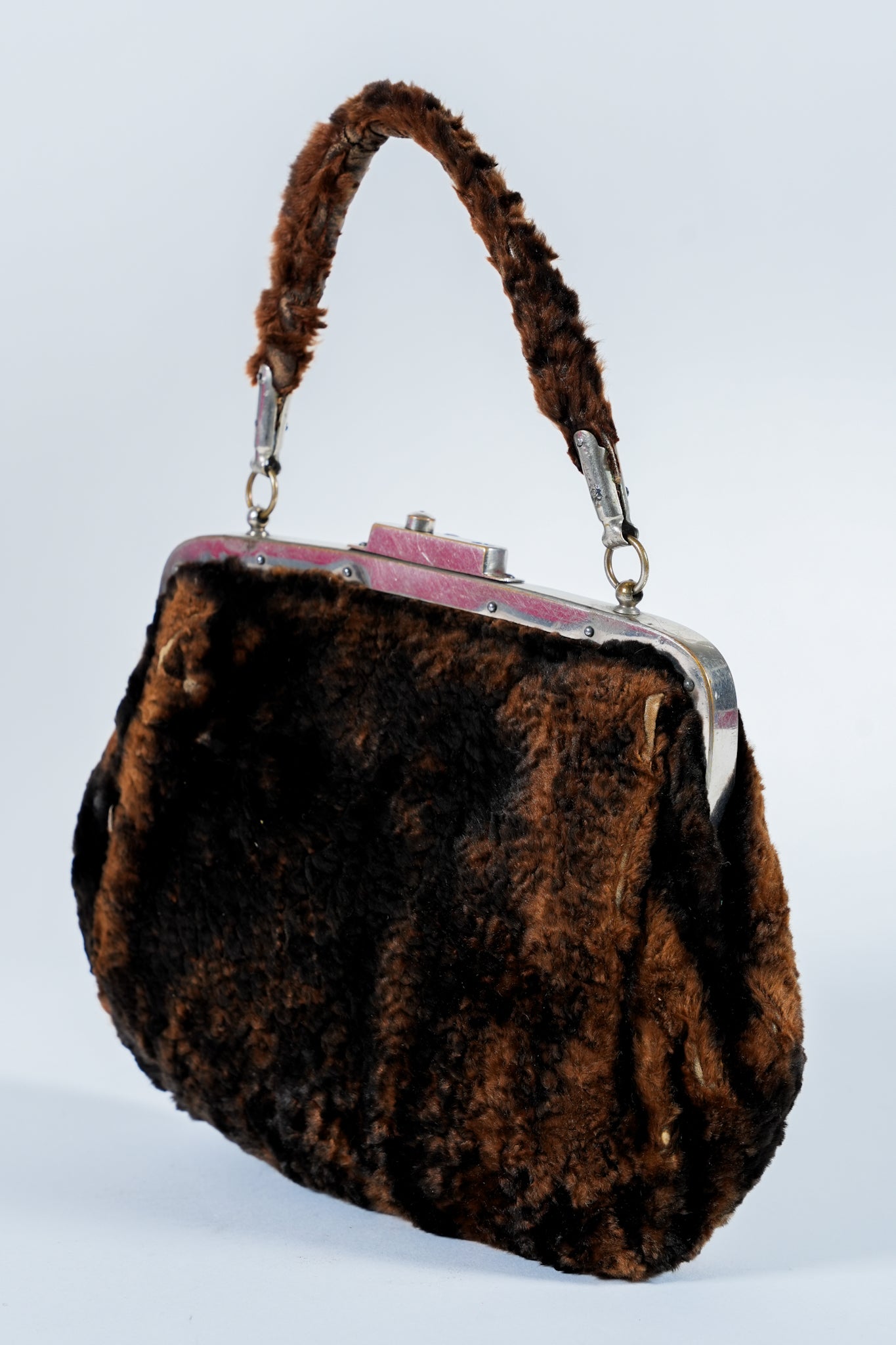 Vintage Brown Fur Mini Purse