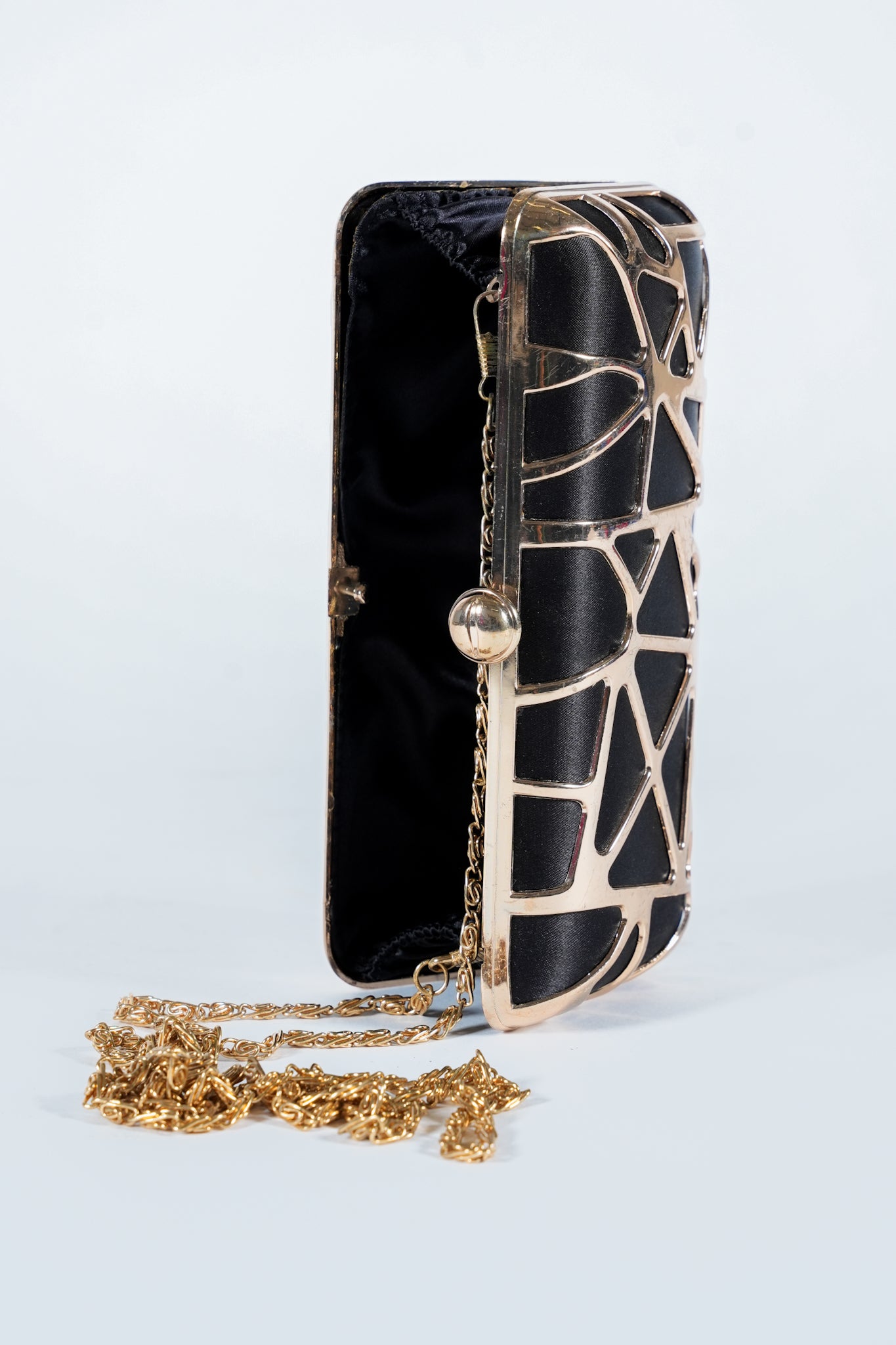 Sephora Black and Gold Hard Clutch