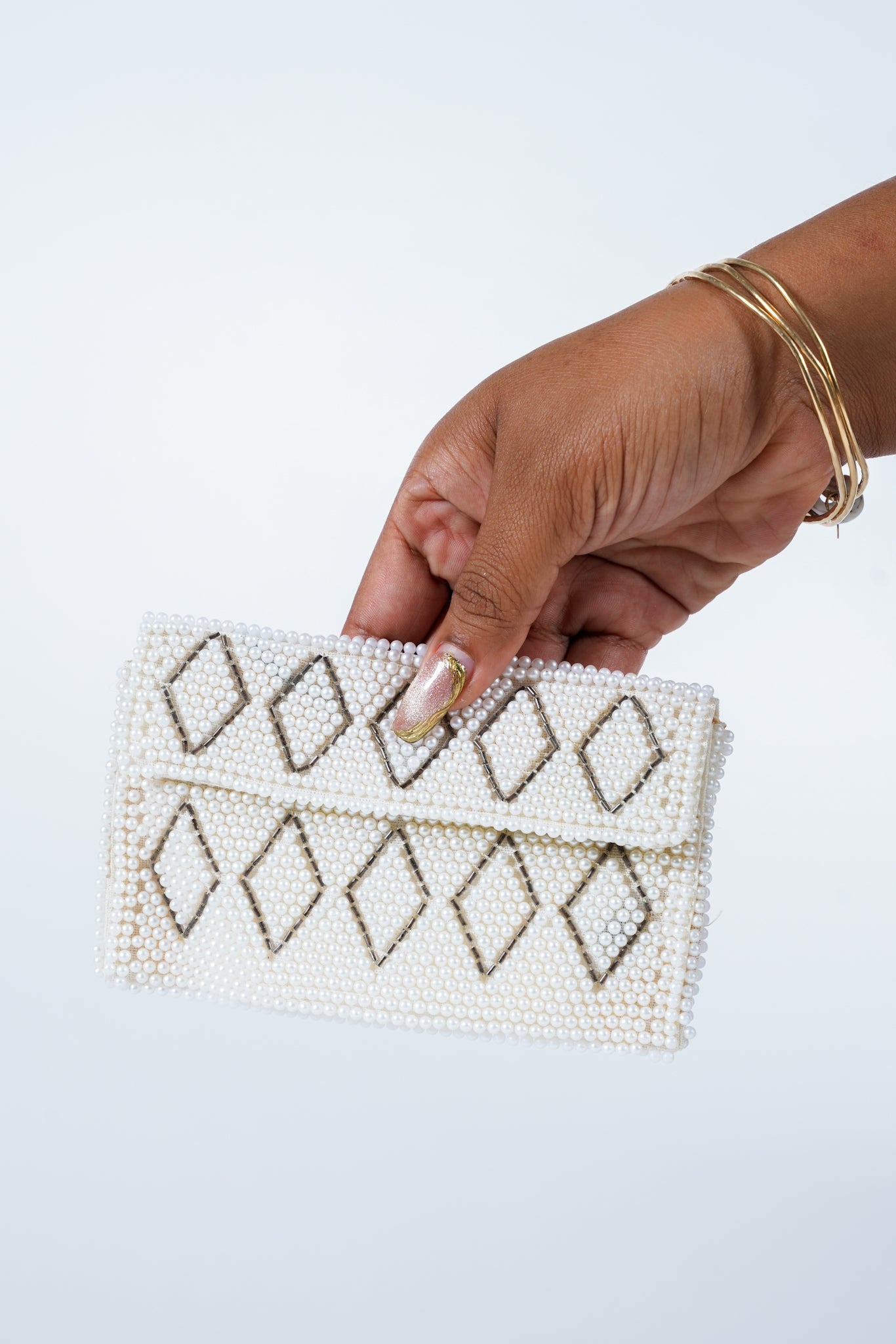 Vintage Japanese Diamond Beaded Clutch