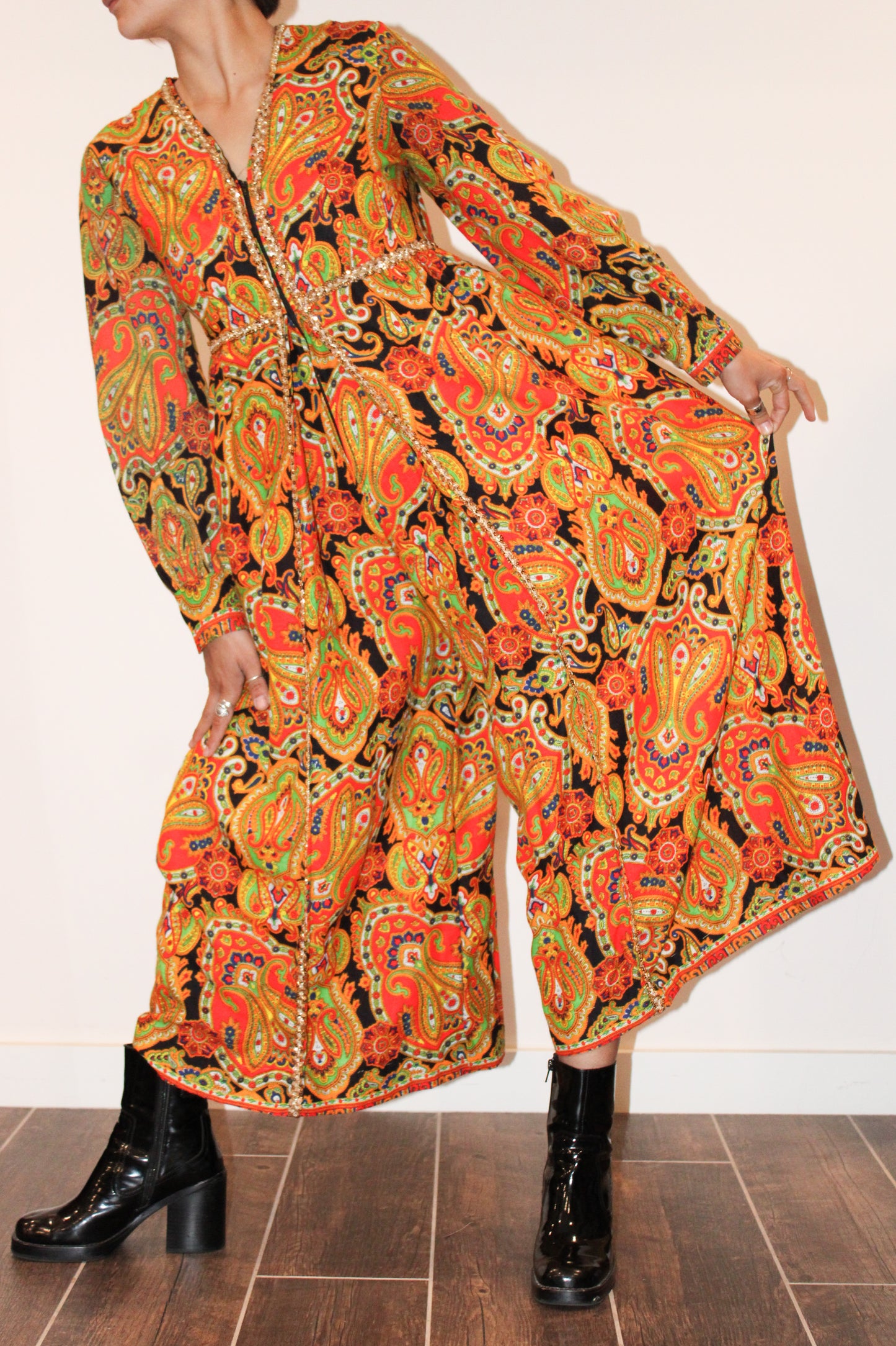 1960s Sears Psychedelic Print Jumpsuit