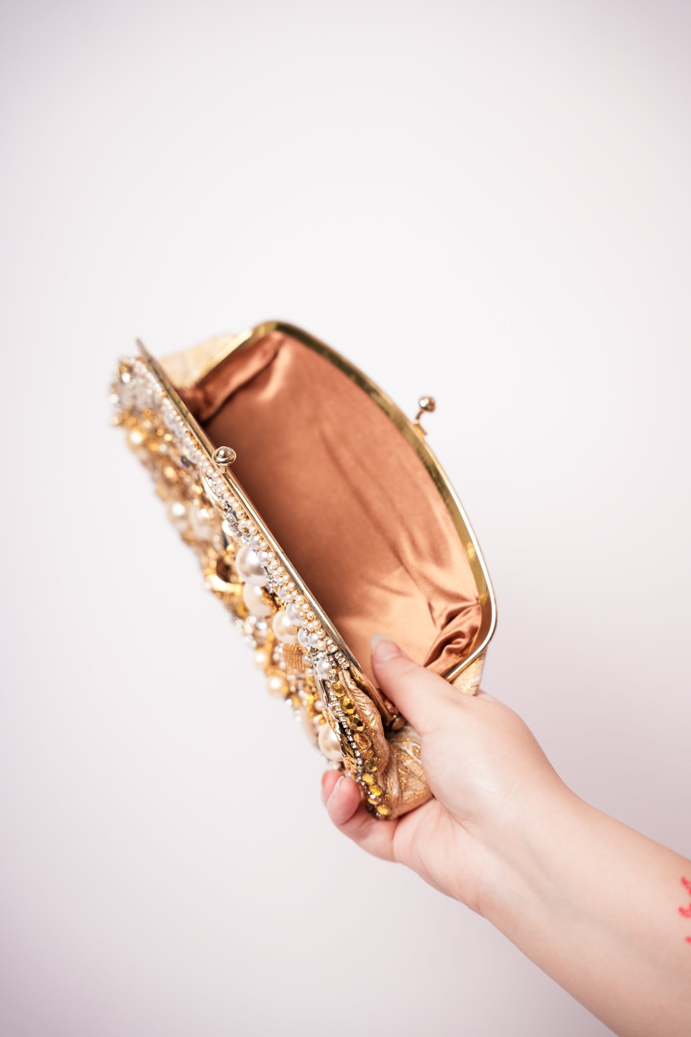 Vintage Handmade Jewel Clutch