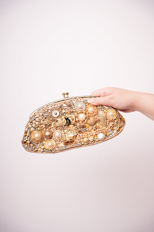 Vintage Handmade Jewel Clutch