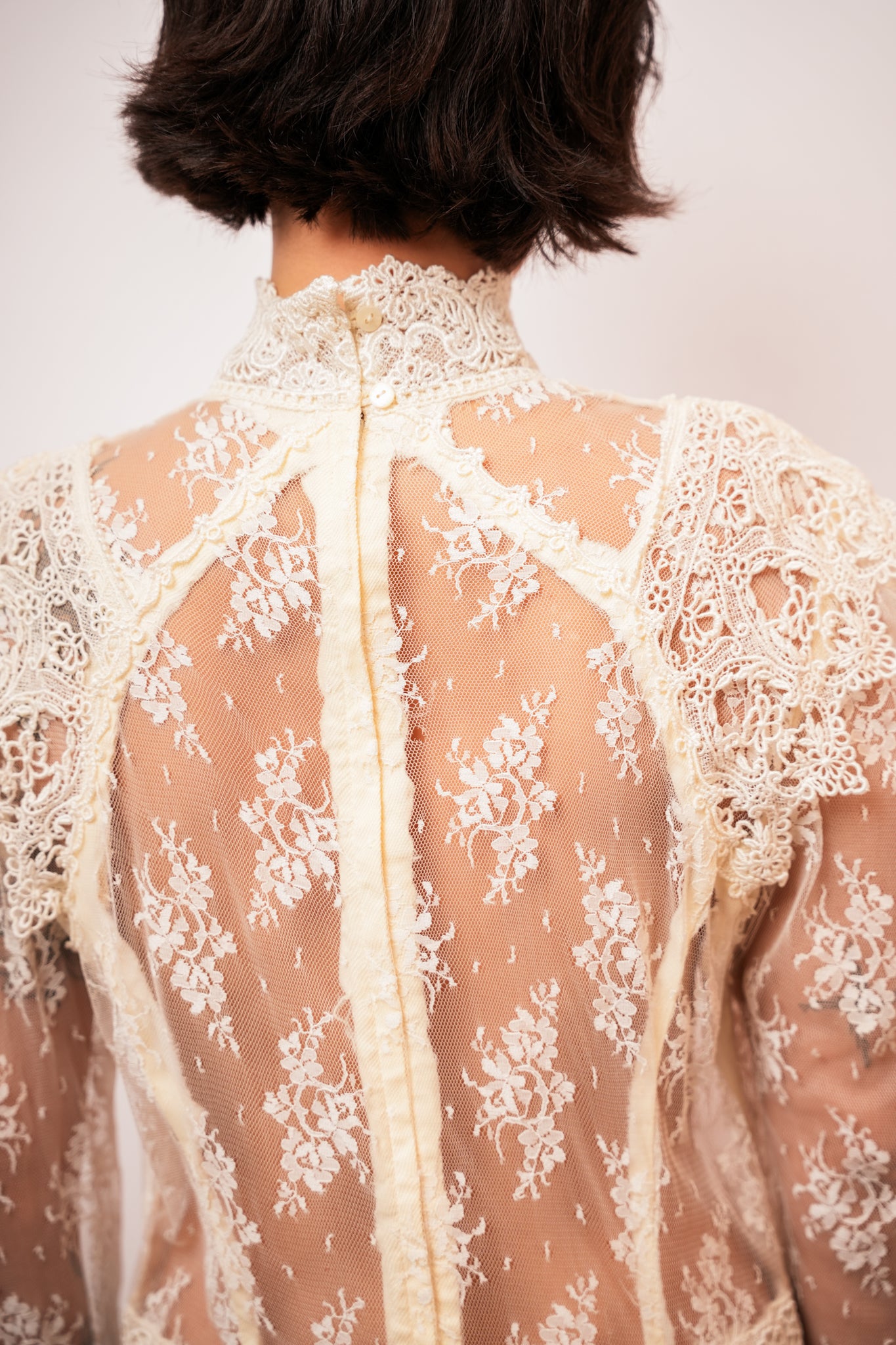 Vintage Lace Layered Bridal Dress