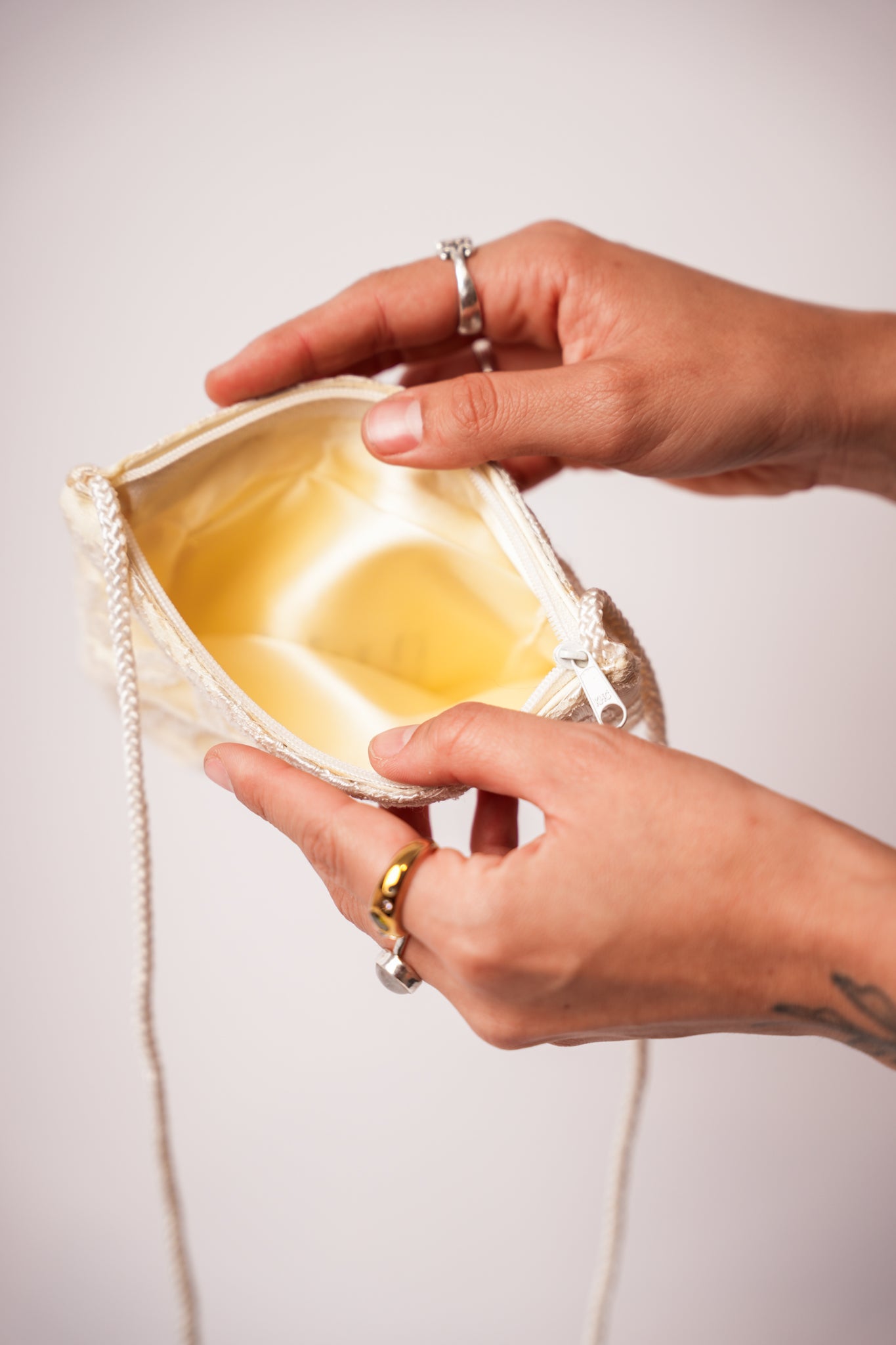 Vintage White Lacey Mini Purse