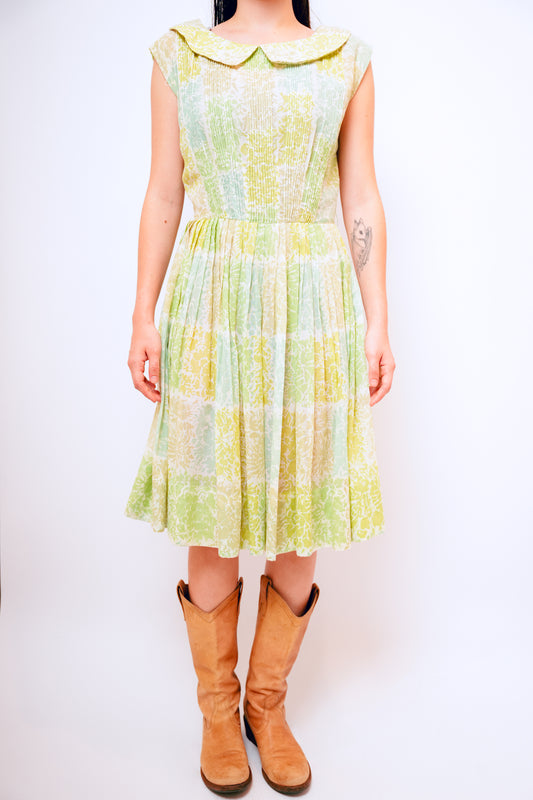 1950s RK Originals Sheer Green Dress