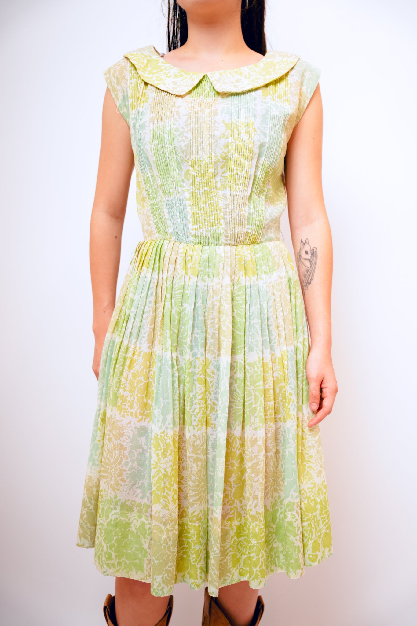 1950s RK Originals Sheer Green Dress