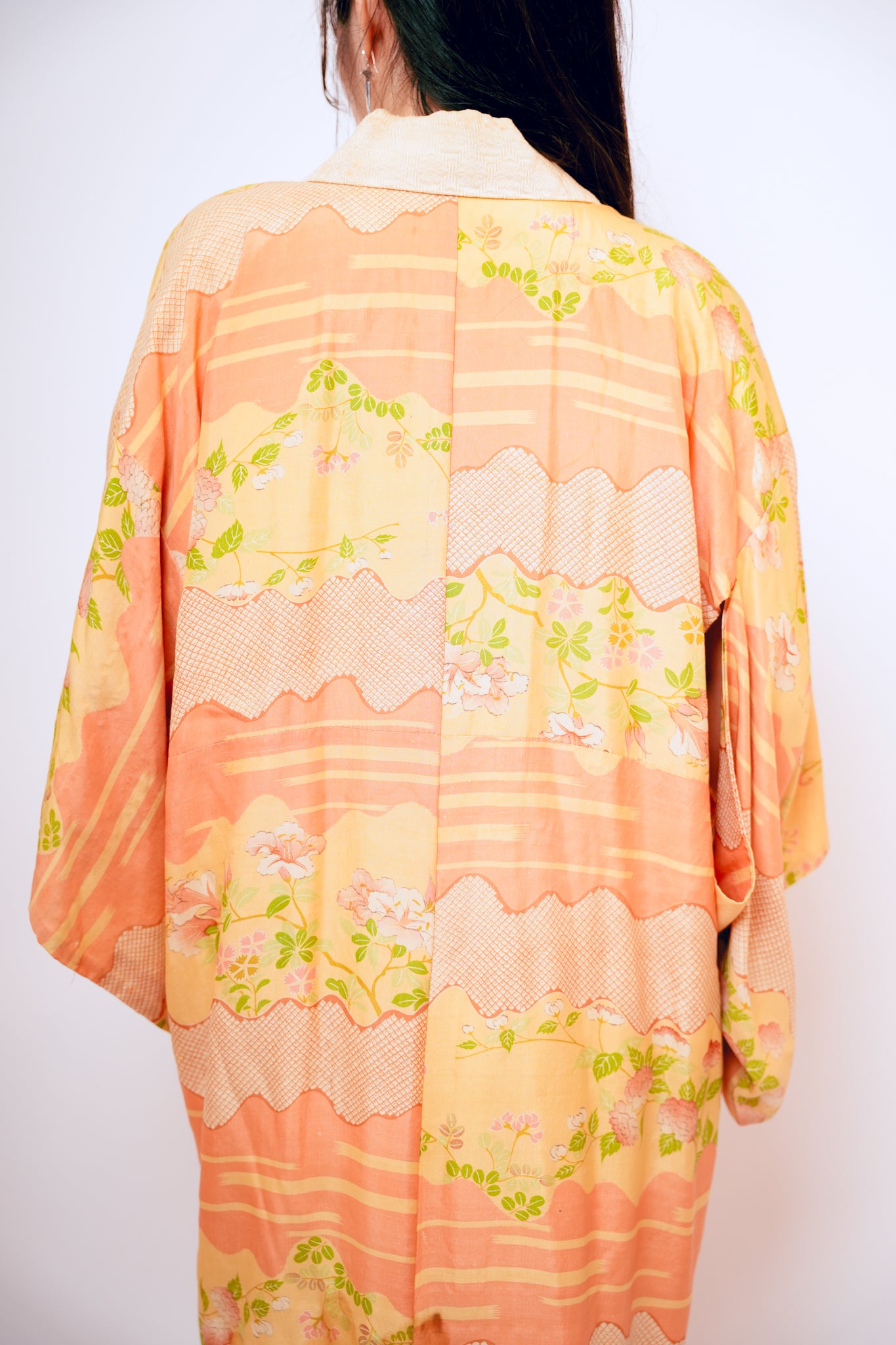 Vintage Earthy Midi Kimono