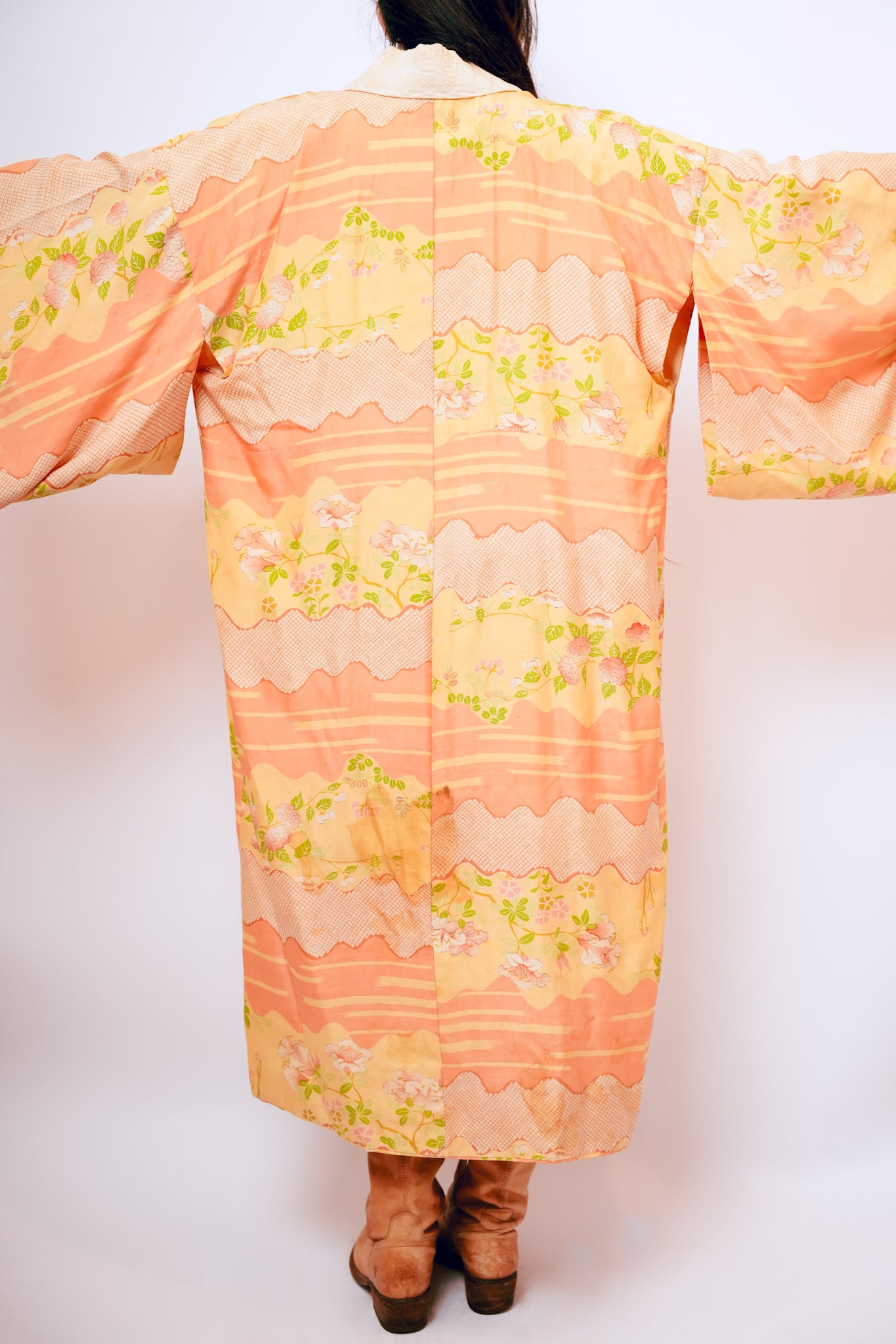 Vintage Earthy Midi Kimono