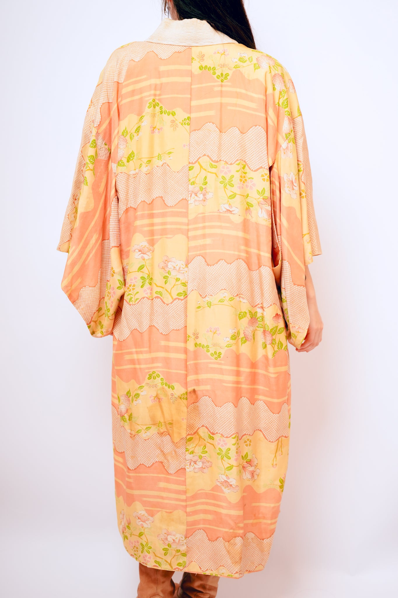 Vintage Earthy Midi Kimono