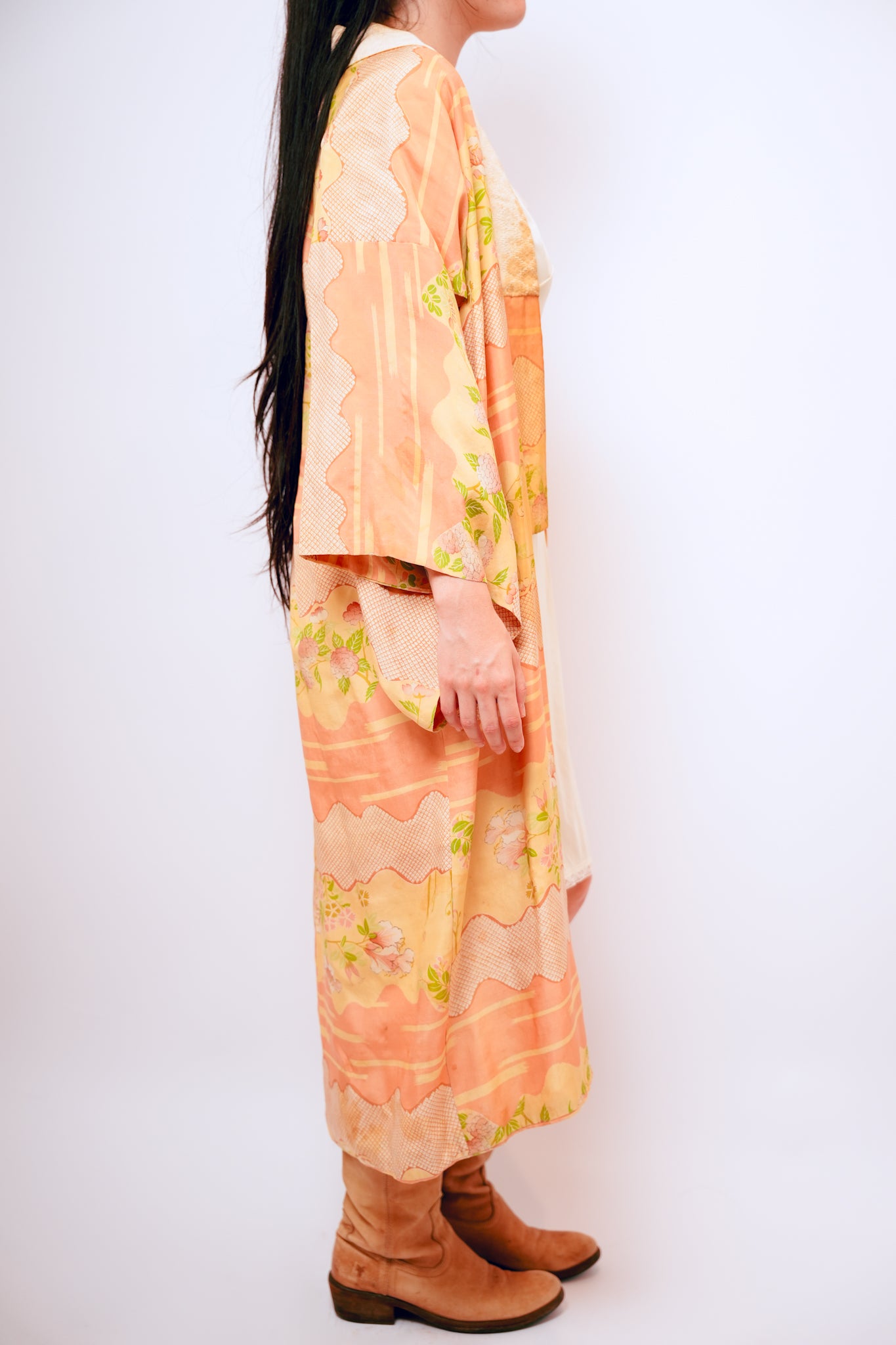 Vintage Earthy Midi Kimono