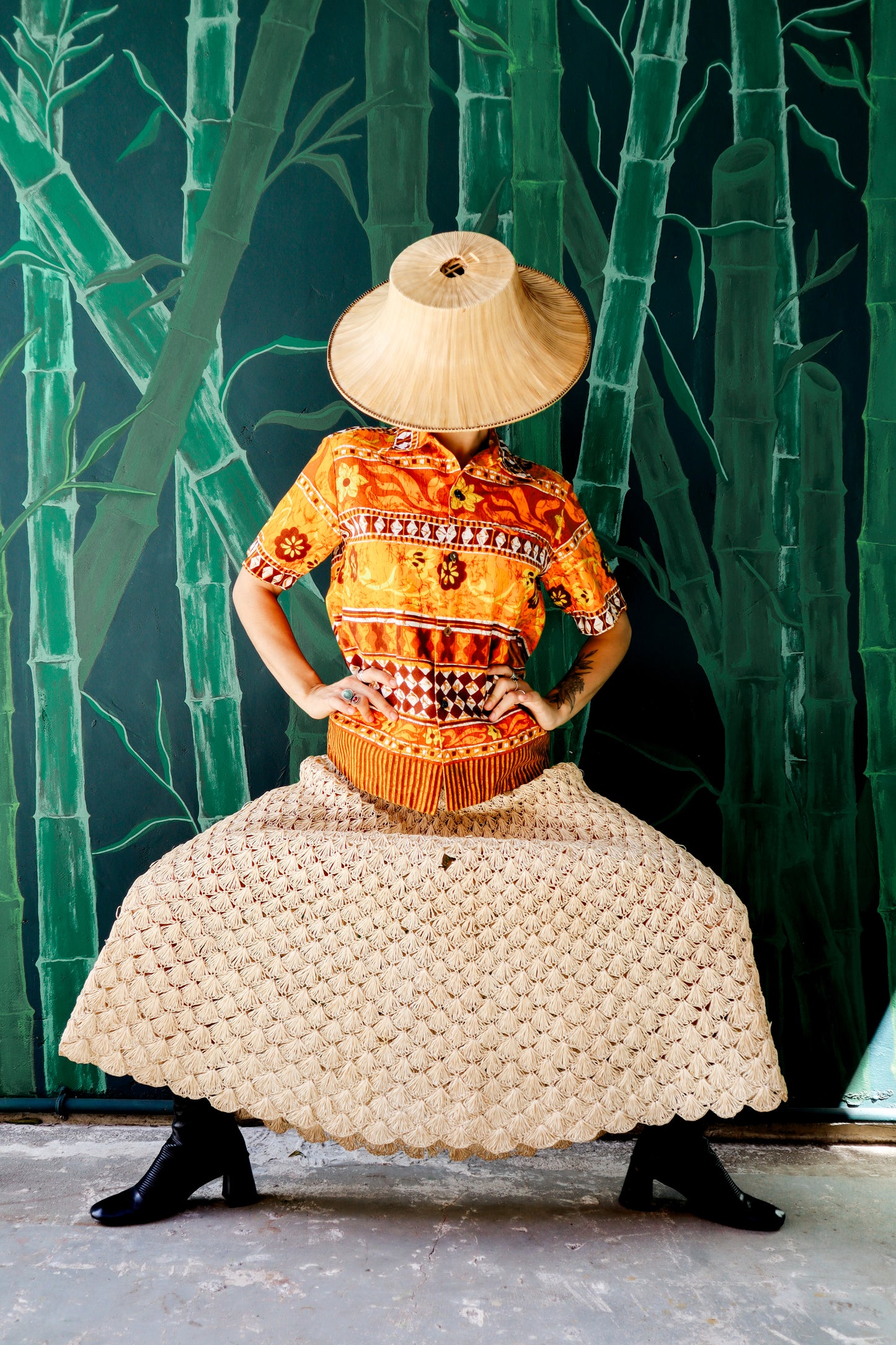 Vintage Handmade Grass Skirt