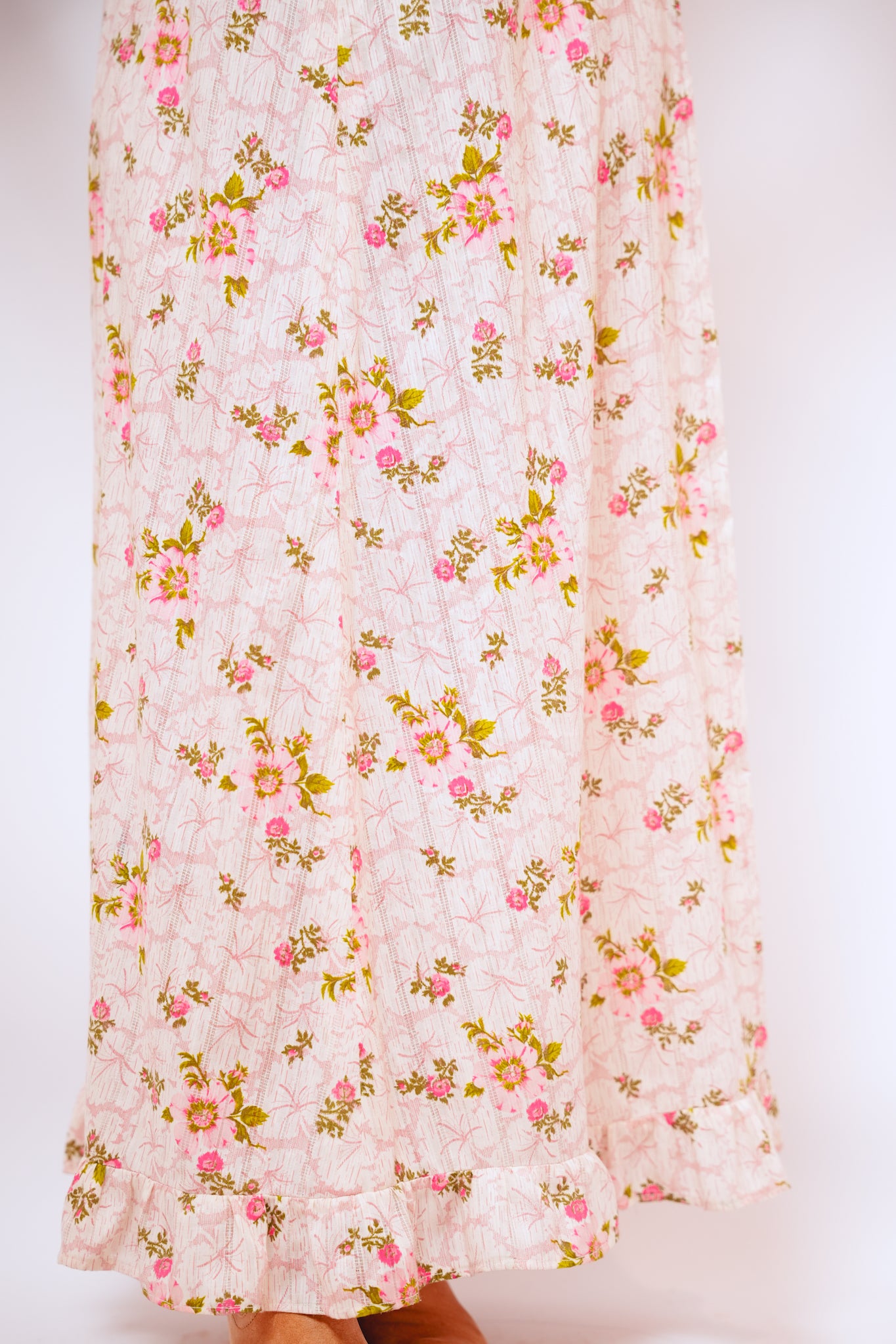 1960s Handmade Floral Prairie Dress