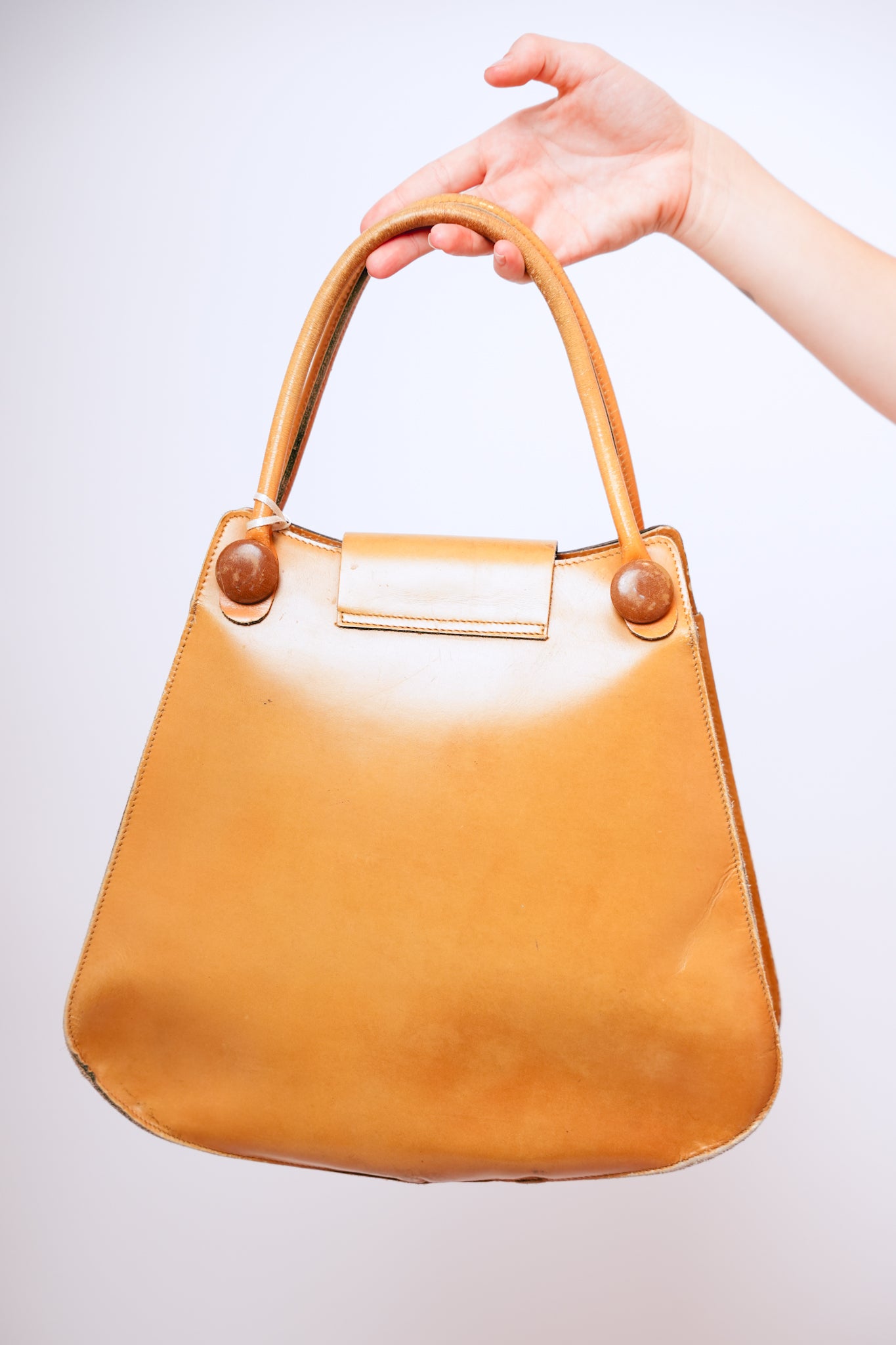 1960s Carved Wood Handbag