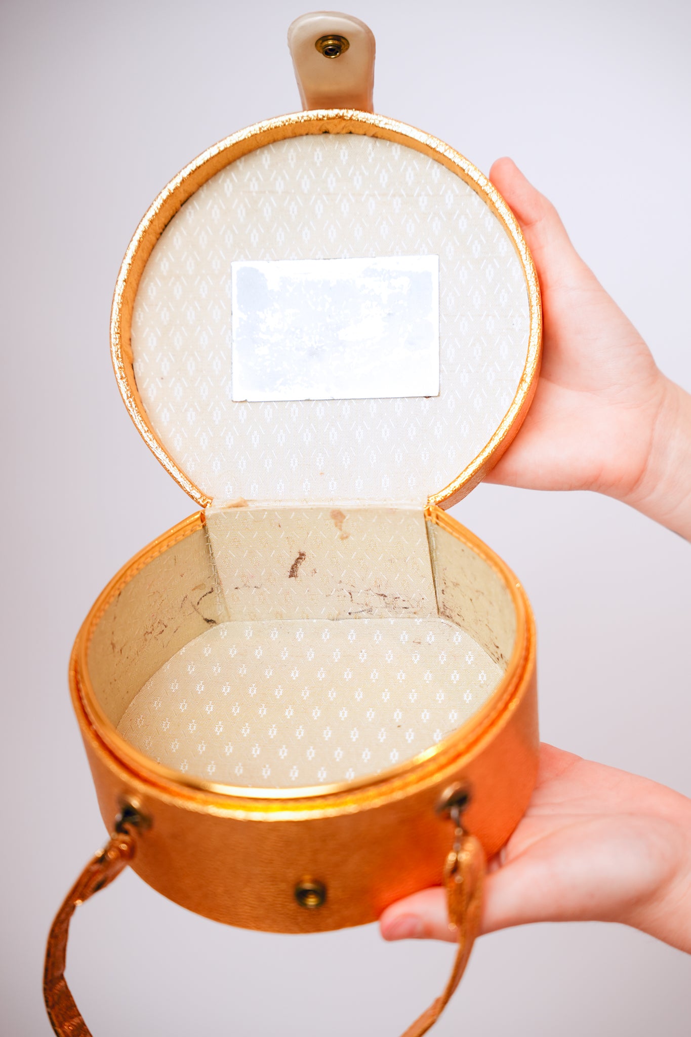 Round Gold Embellished Evening Purse
