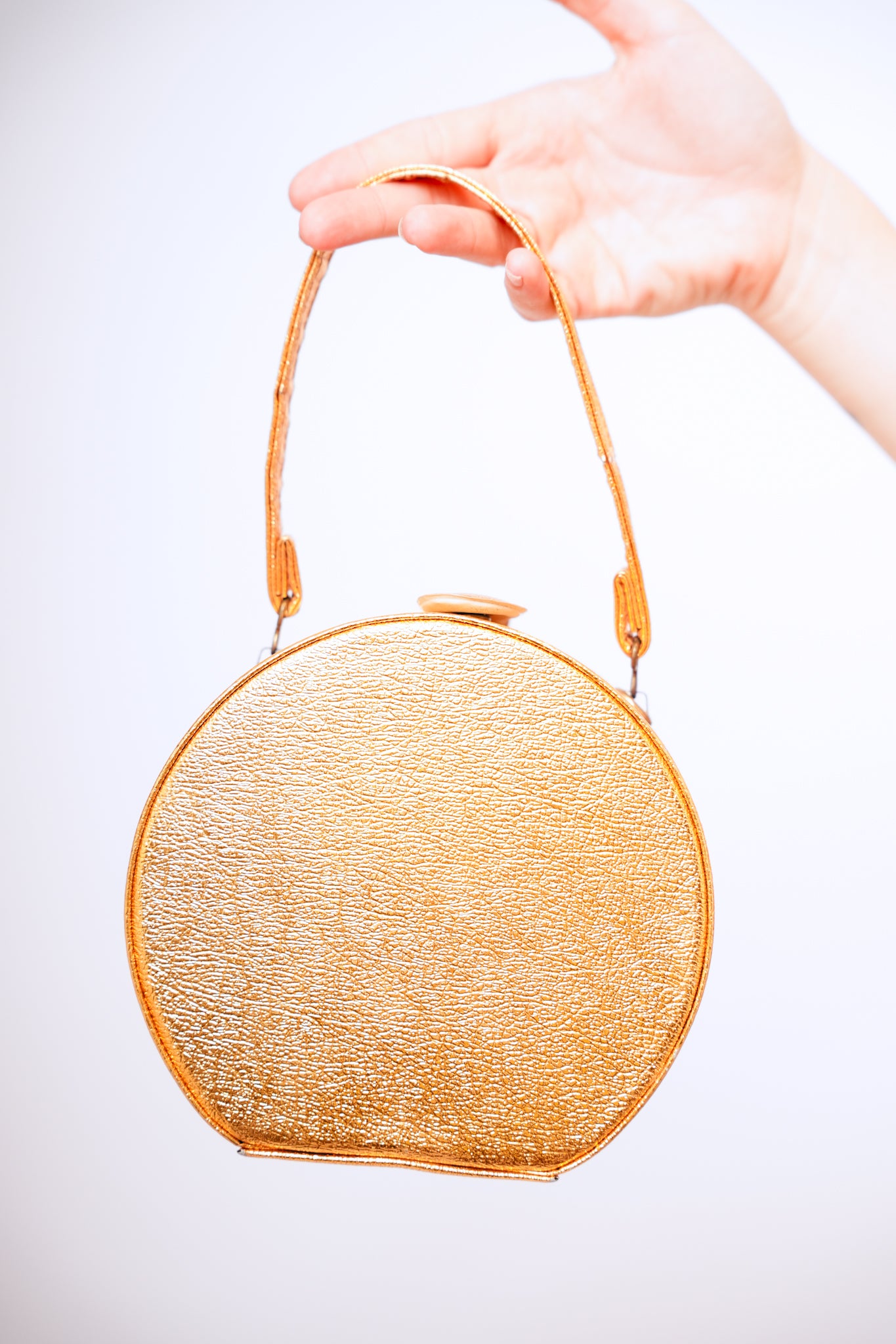 Round Gold Embellished Evening Purse