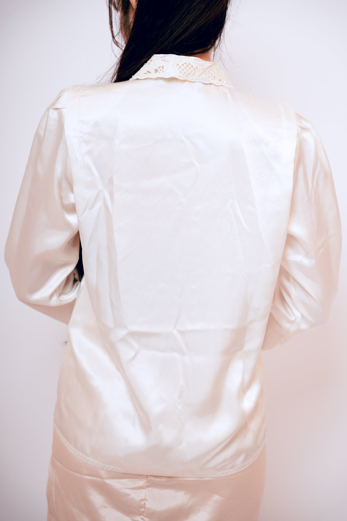 1980s Positively Petite White Blouse