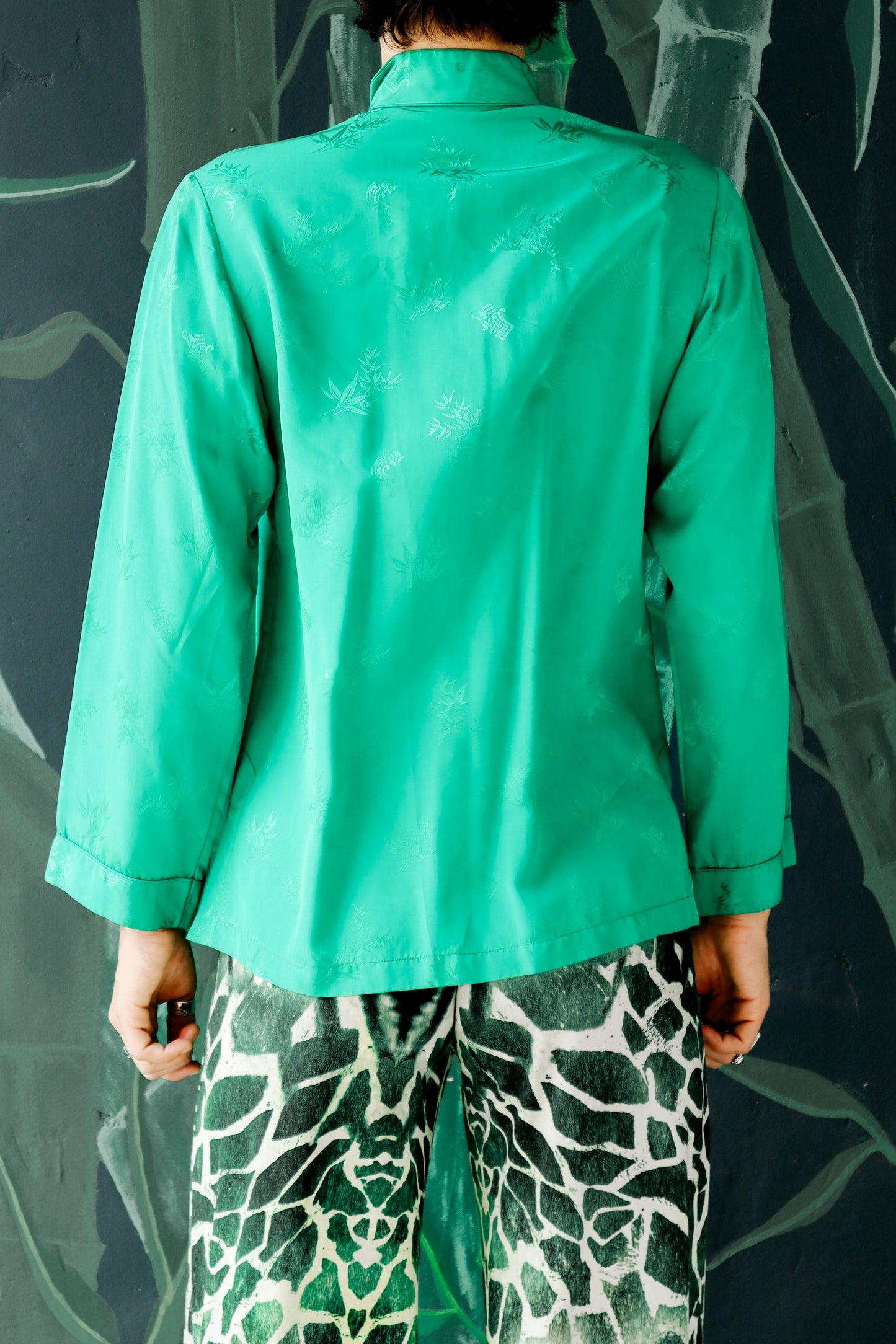 Vintage Bai Hua Green Shirt