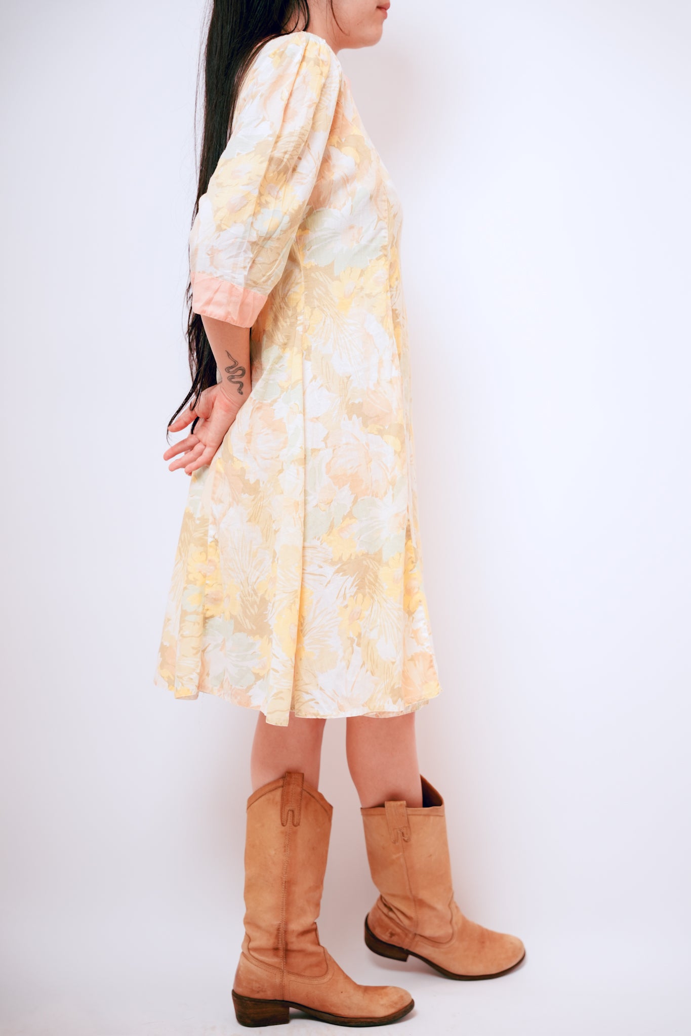 Vintage Cotton Floral Prairie Dress
