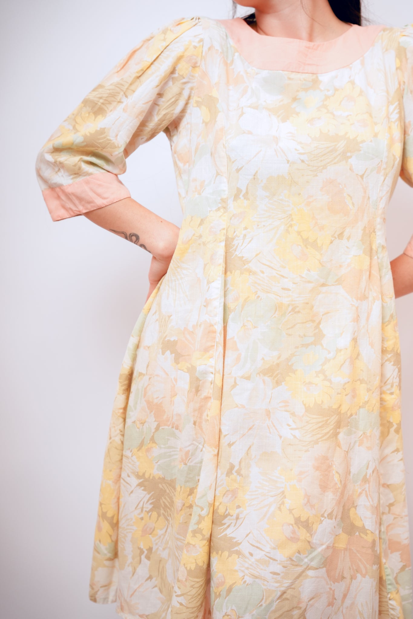 Vintage Cotton Floral Prairie Dress