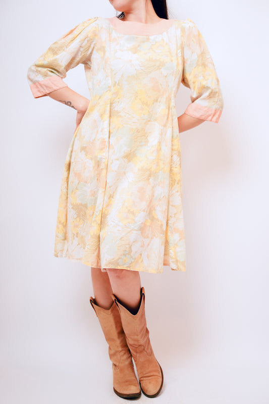 Vintage Cotton Floral Prairie Dress