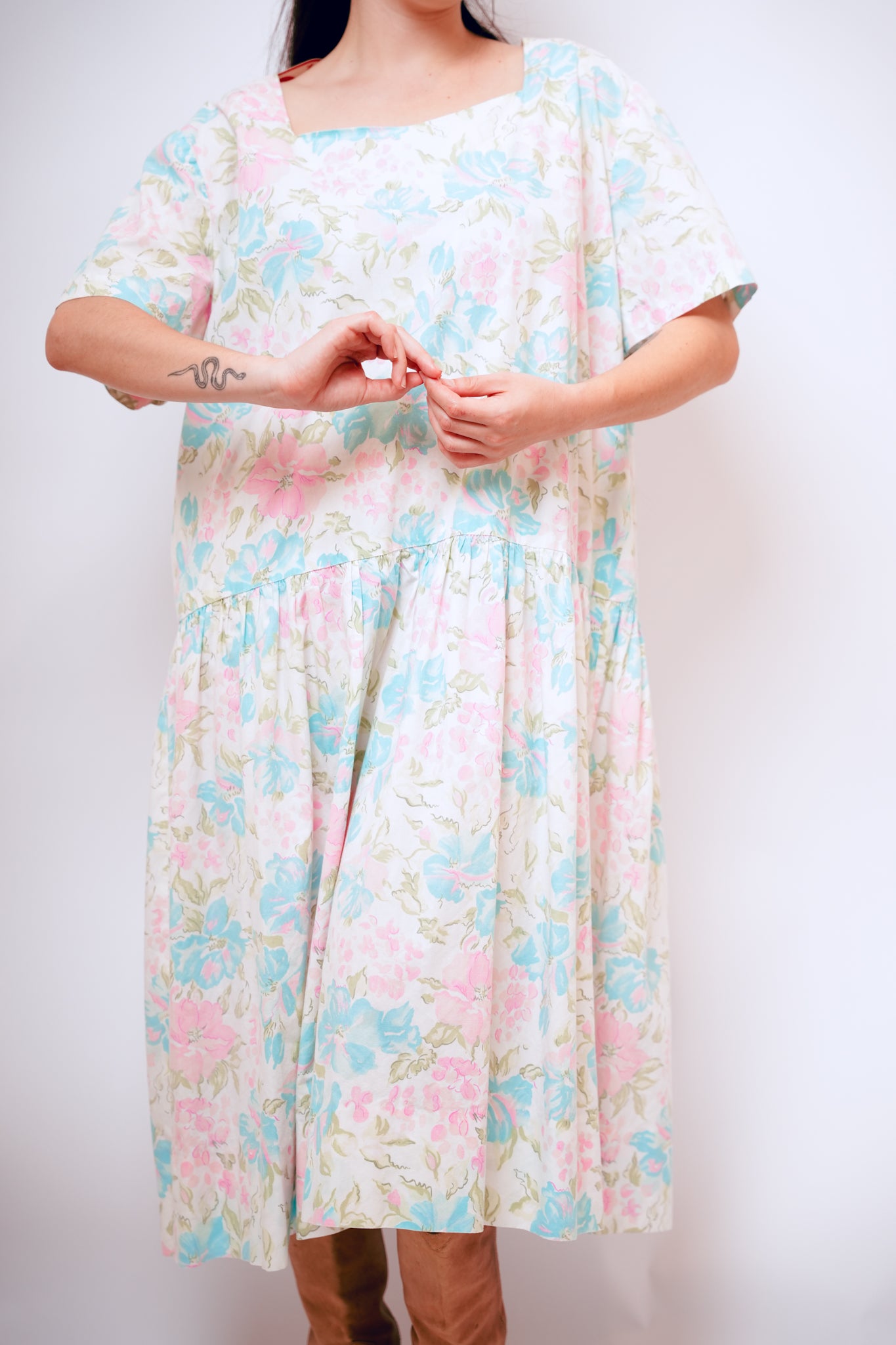 Vintage Floral Cottage Dress
