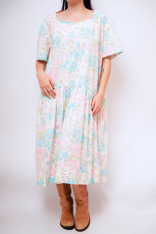 Vintage Floral Cottage Dress