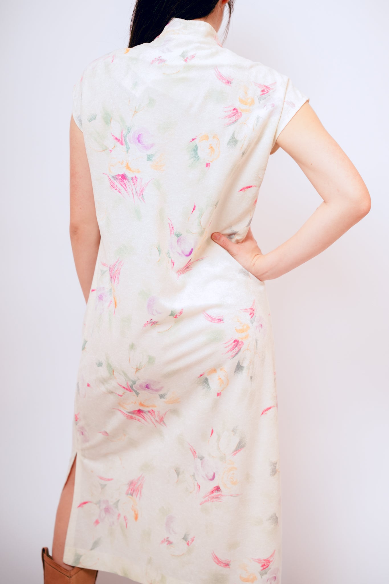 Vintage White Terry Cloth Dress