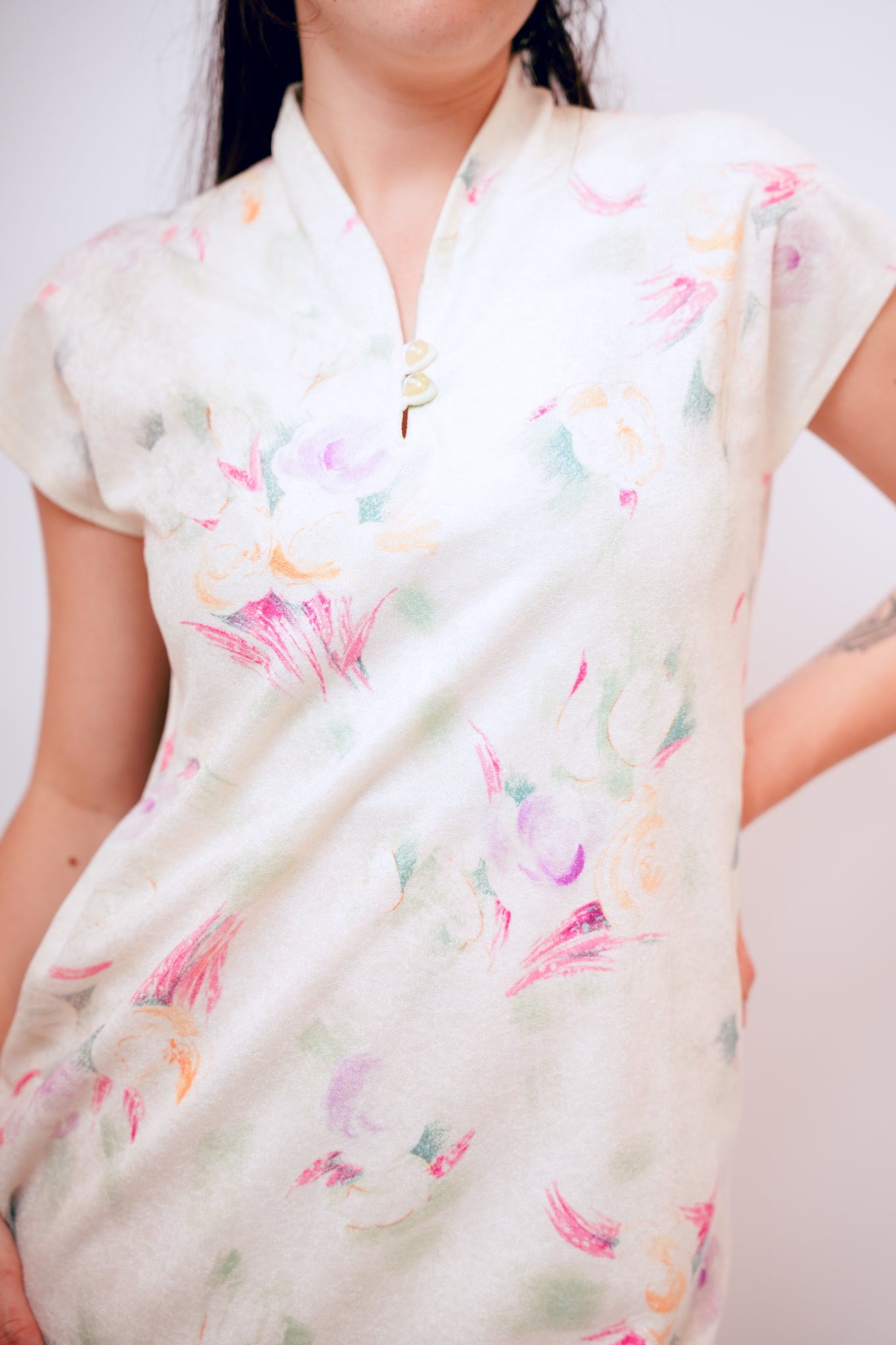 Vintage White Terry Cloth Dress