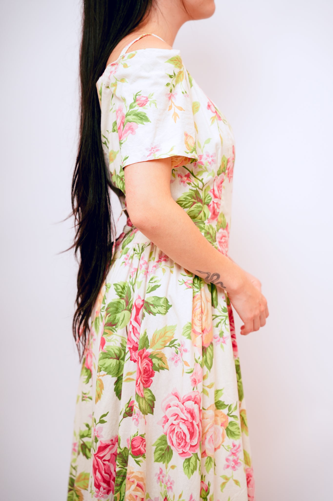 1980's Expo Off the Shoulder Dress