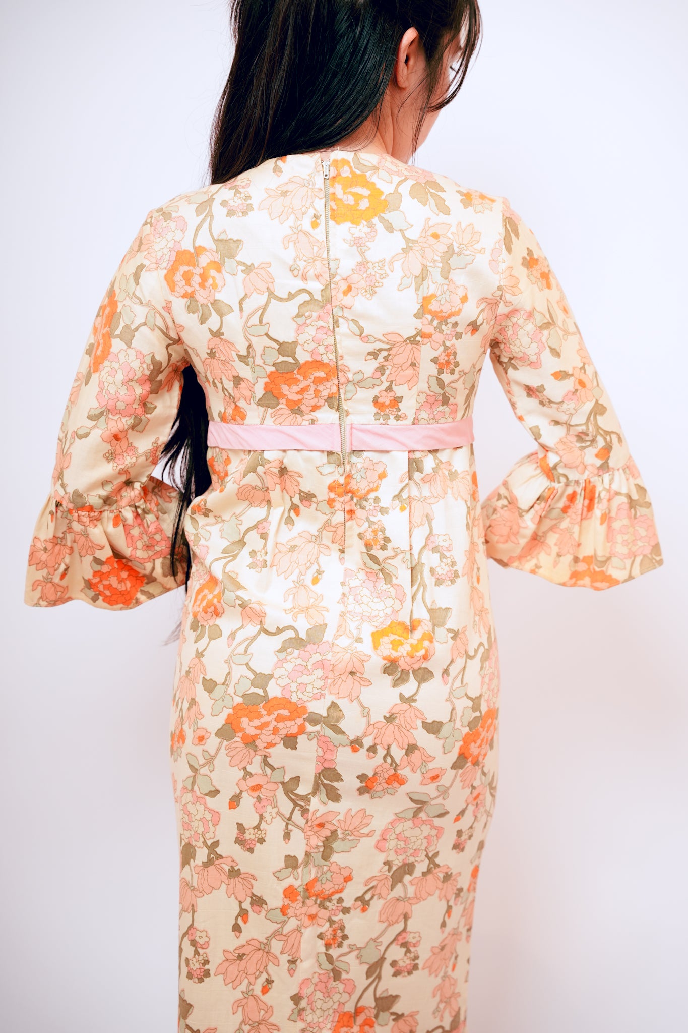 1960s Handmade Floral Prairie Dress