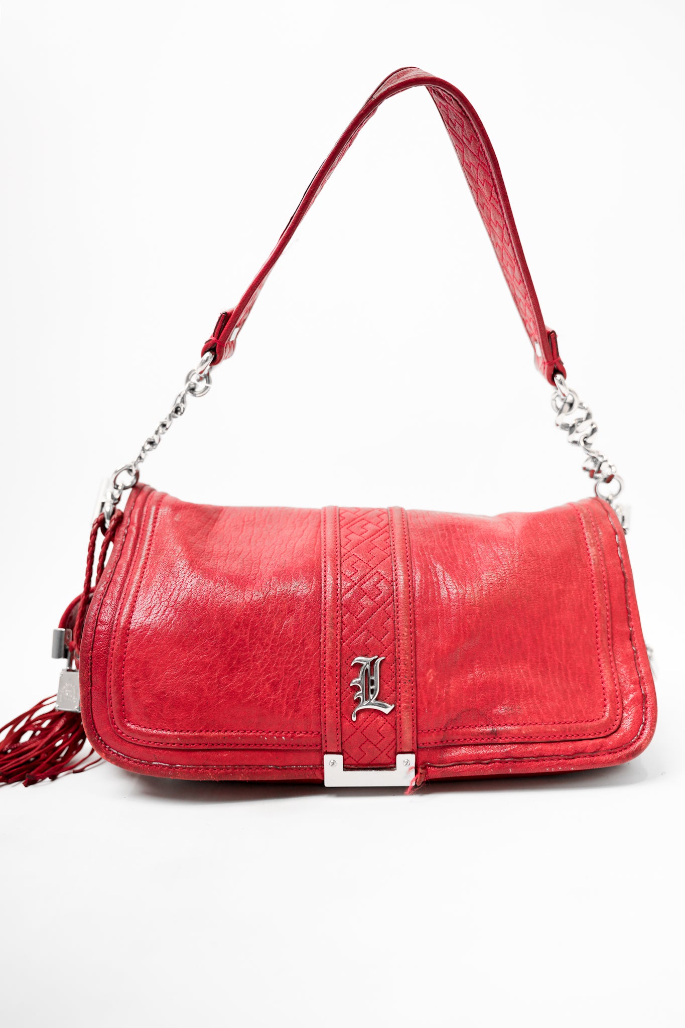 Red L.A.M.B Leather Handbag