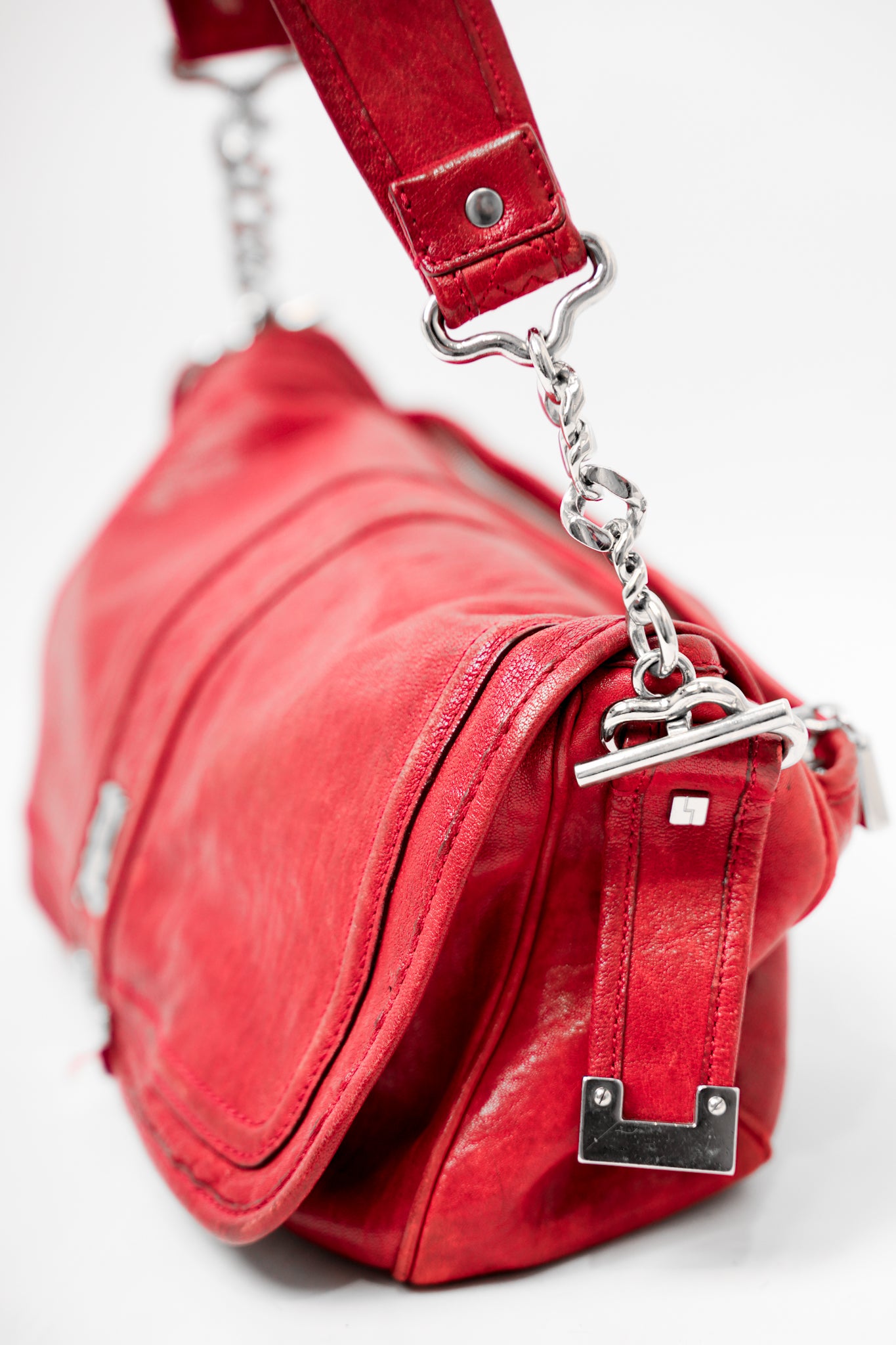 Red L.A.M.B Leather Handbag