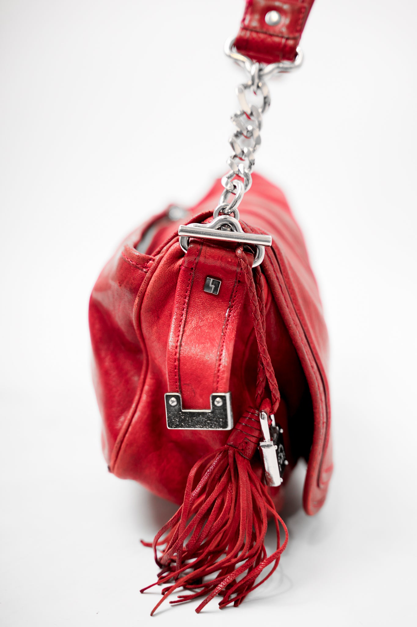 Red L.A.M.B Leather Handbag